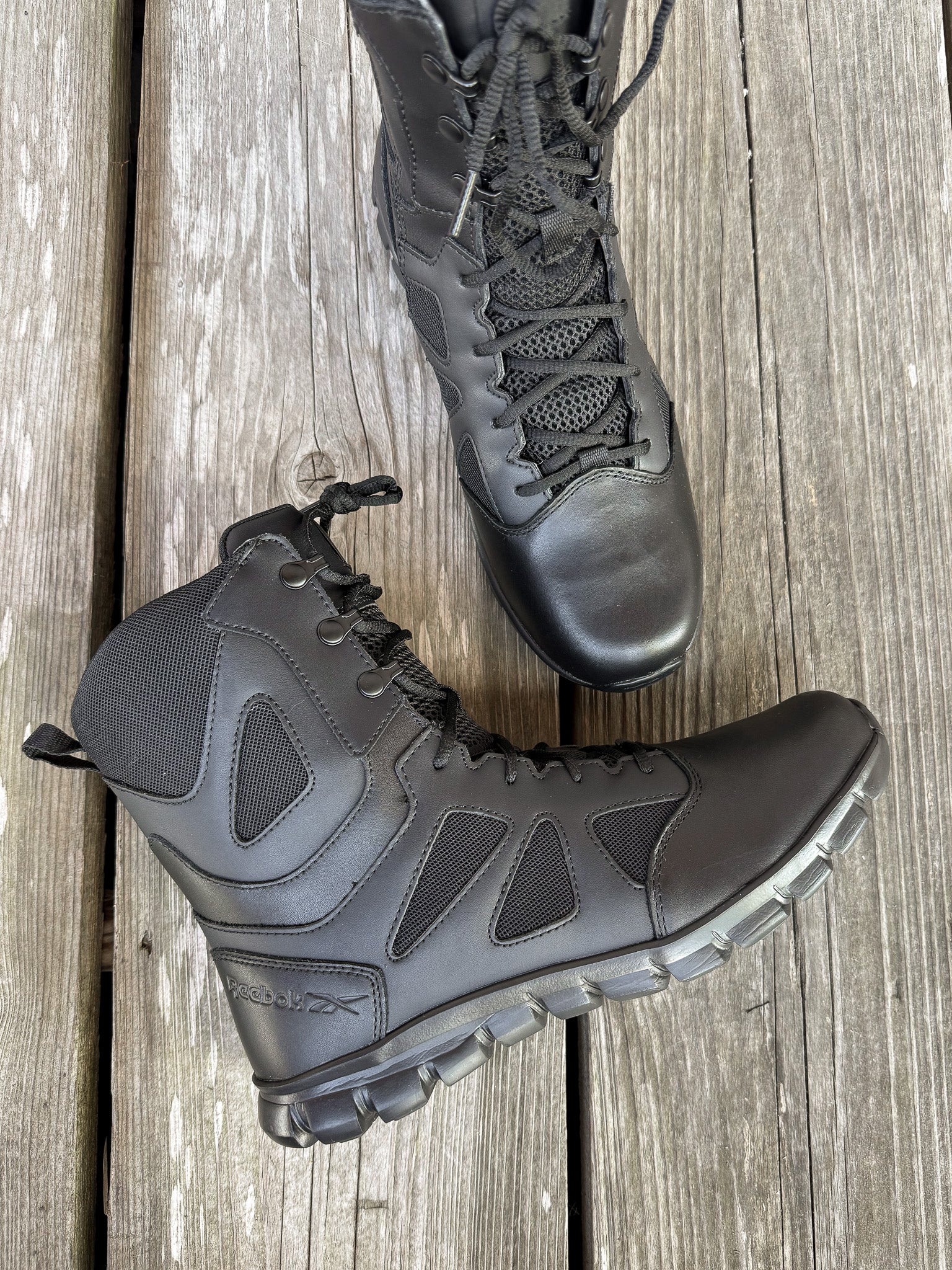 Men's Reebok 8" Tactical Boot with Side Zipper Black Boots - Image 4