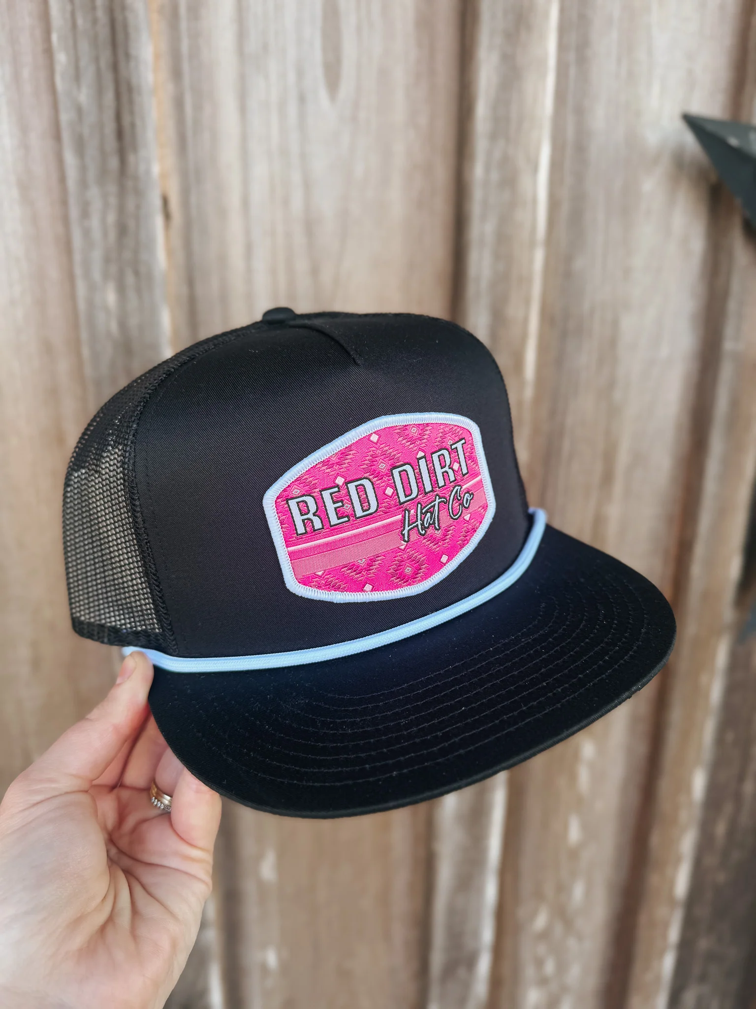 Red Dirt Hat Co. Pretty In Pink Black Cap - Image 3