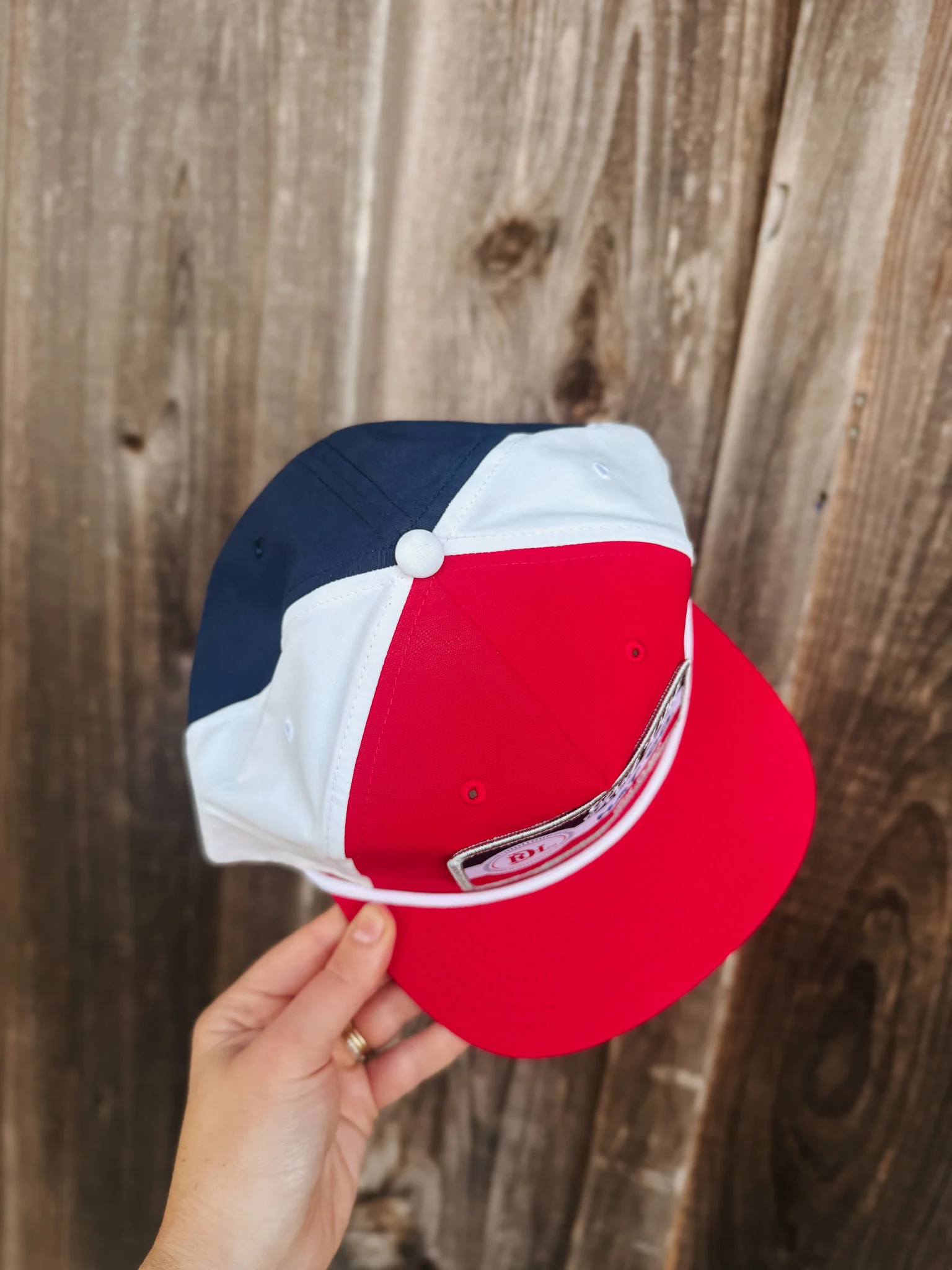 Red Dirt Hat Co. The Patriot Red/White/Navy Cap - Image 3