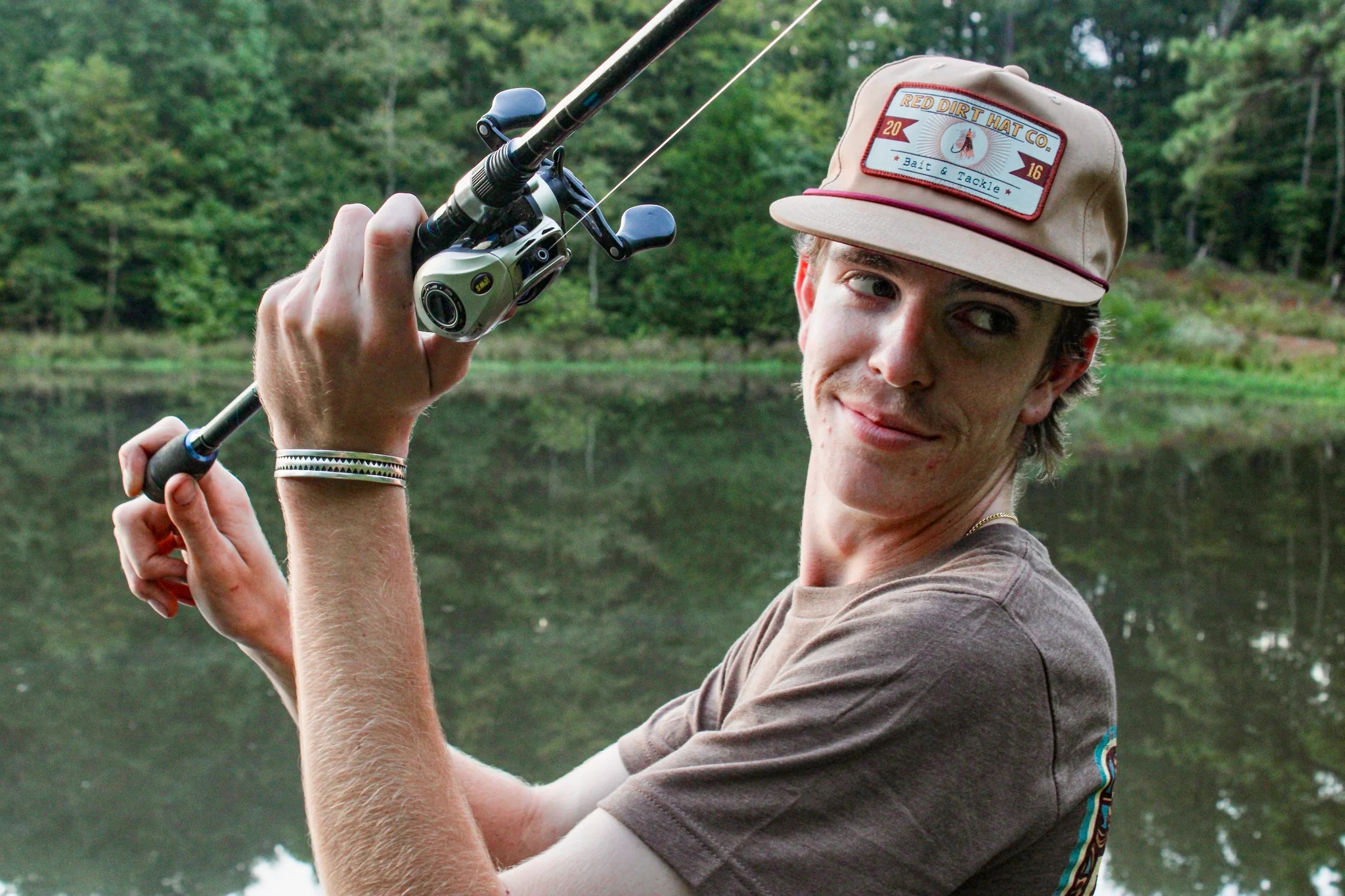 Red Dirt Hat Co. Catch & Release Tan Cap - Image 3