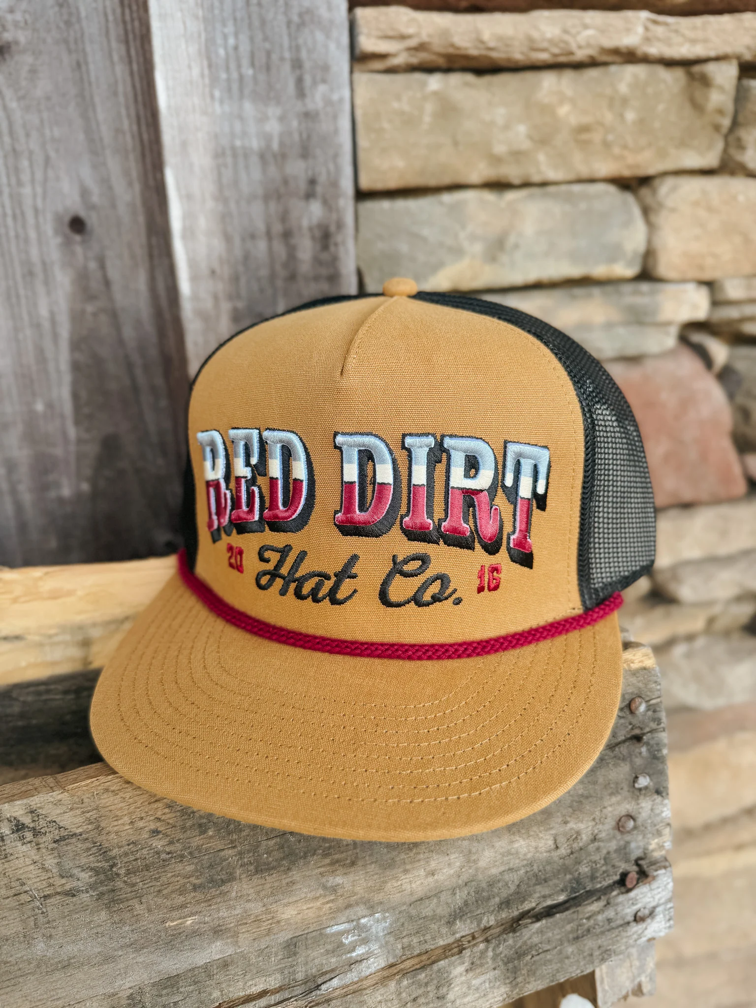 Red Dirt Hat Co. Countrified Caramel/Black Cap - Image 2