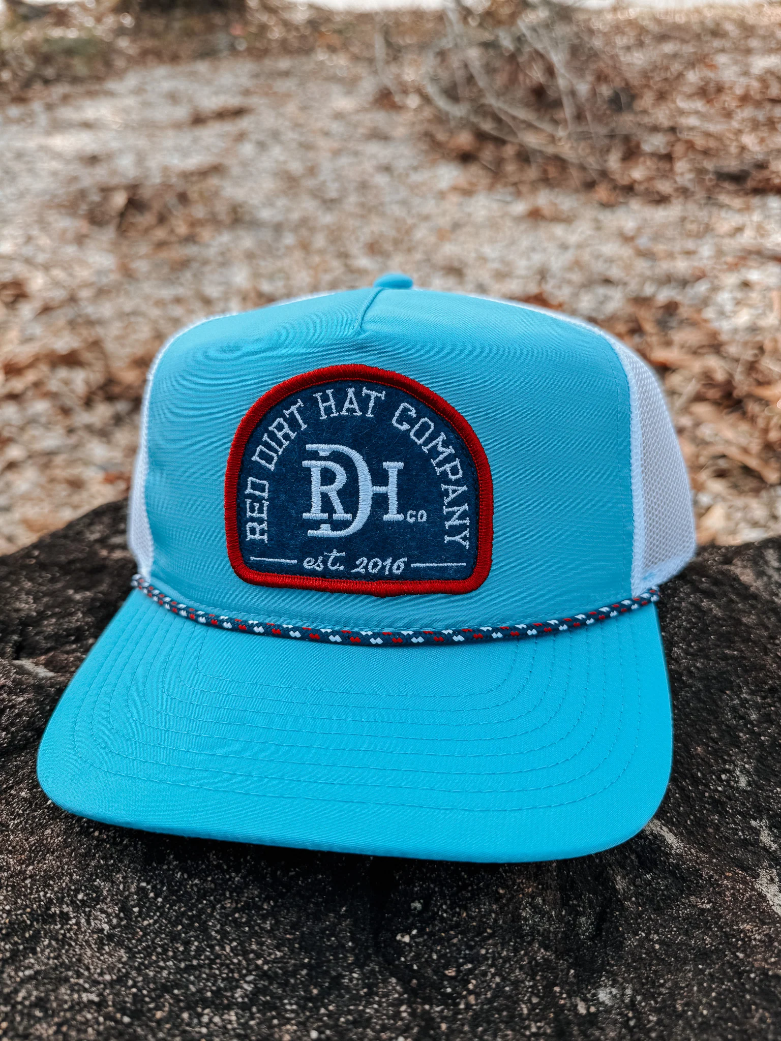 Red Dirt Hat Co. Seal Blue/White Rope Cap - Image 3