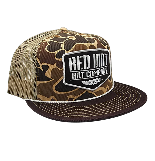Red Dirt Hat Co. Old Skool Duck Camo/Tan Cap - Image 3