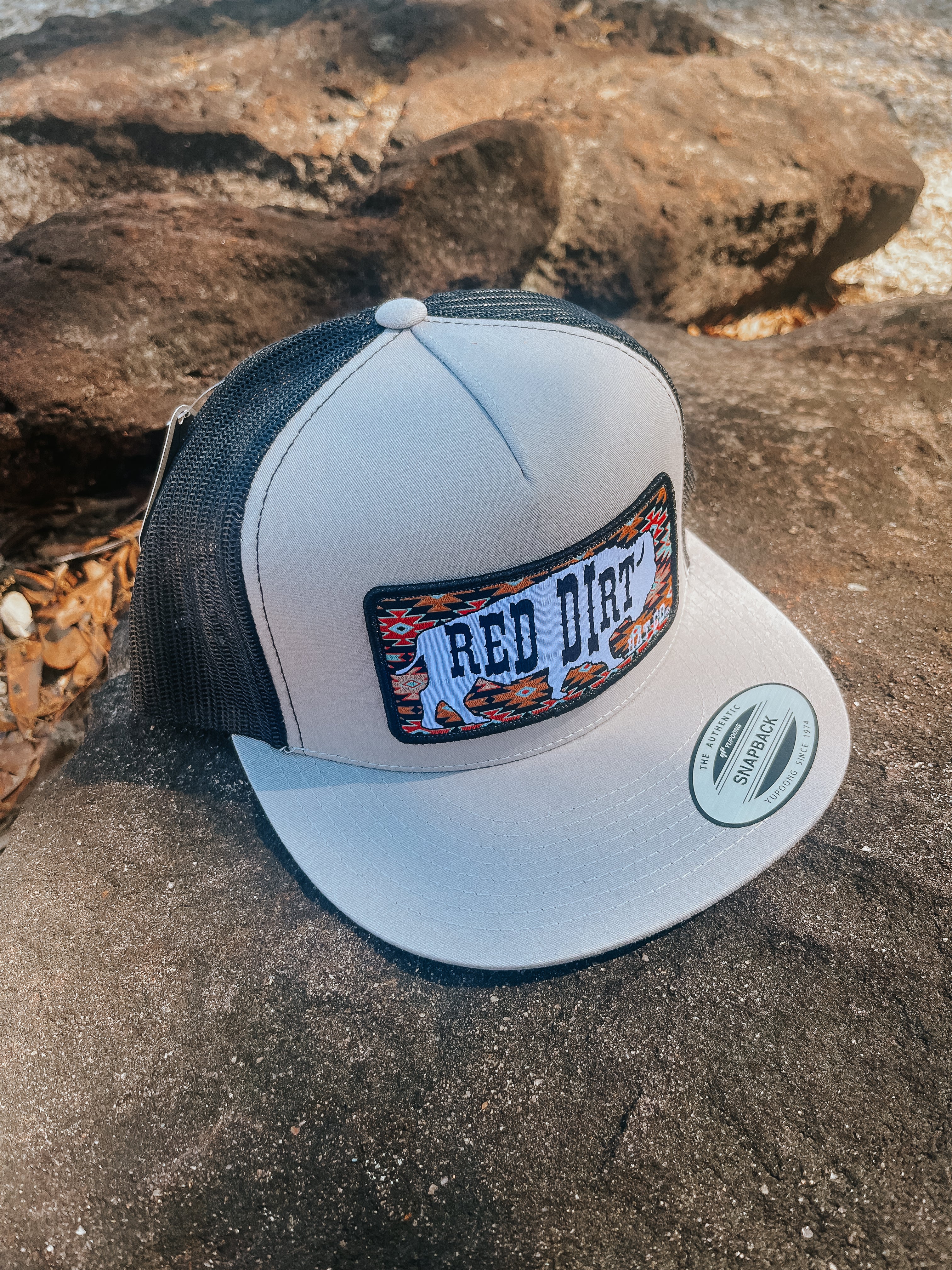 Red Dirt Hat Co. Great White Buffalo Cap in Silver/Black - Image 2