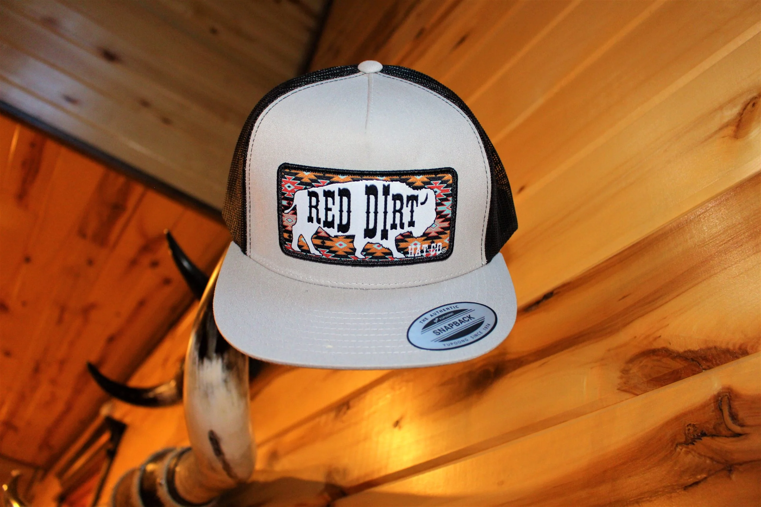 Red Dirt Hat Co. Great White Buffalo Cap in Silver/Black - Image 4