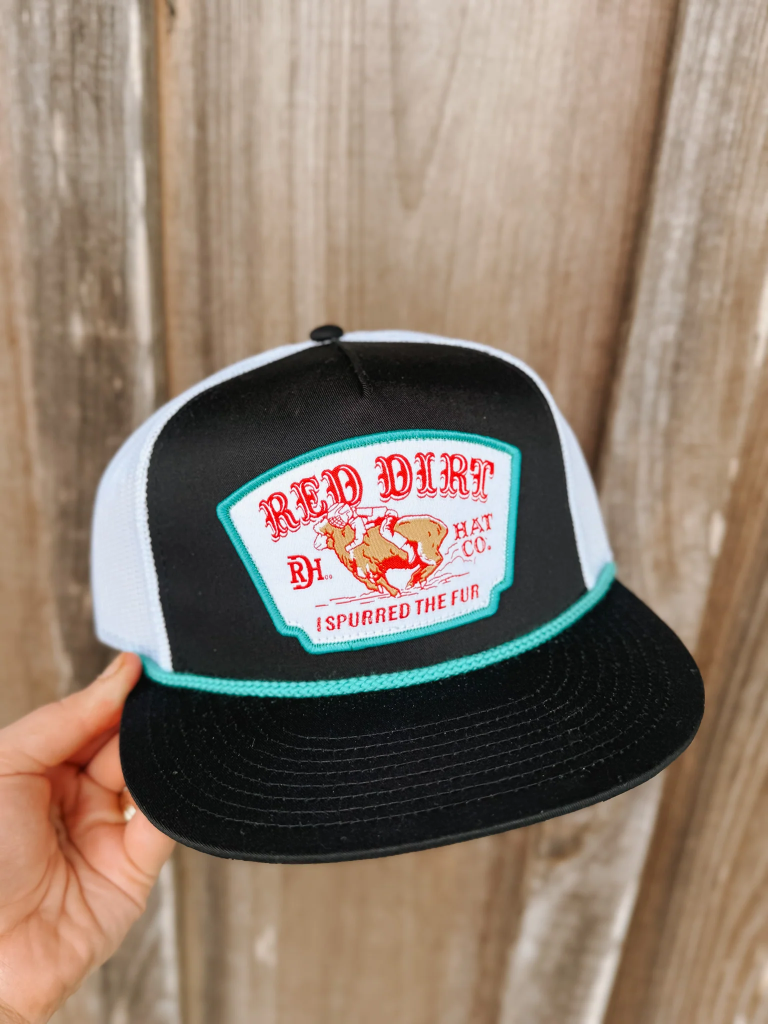 ****Youth Red Dirt Hat Co. Mutton Bustin' Cap in Black - Image 3