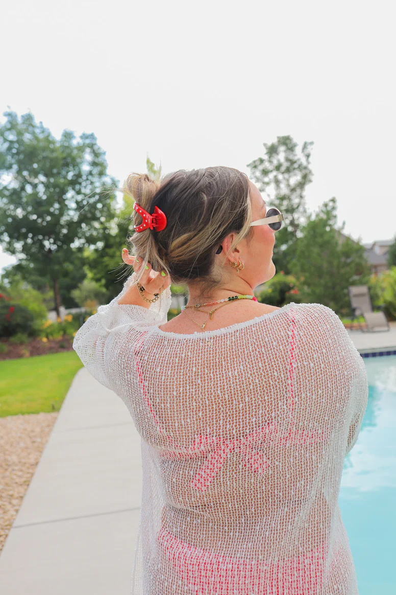 KAXI POLKA DOT LAY DOWN 2.0 CLAW CLIP | RED - Image 2