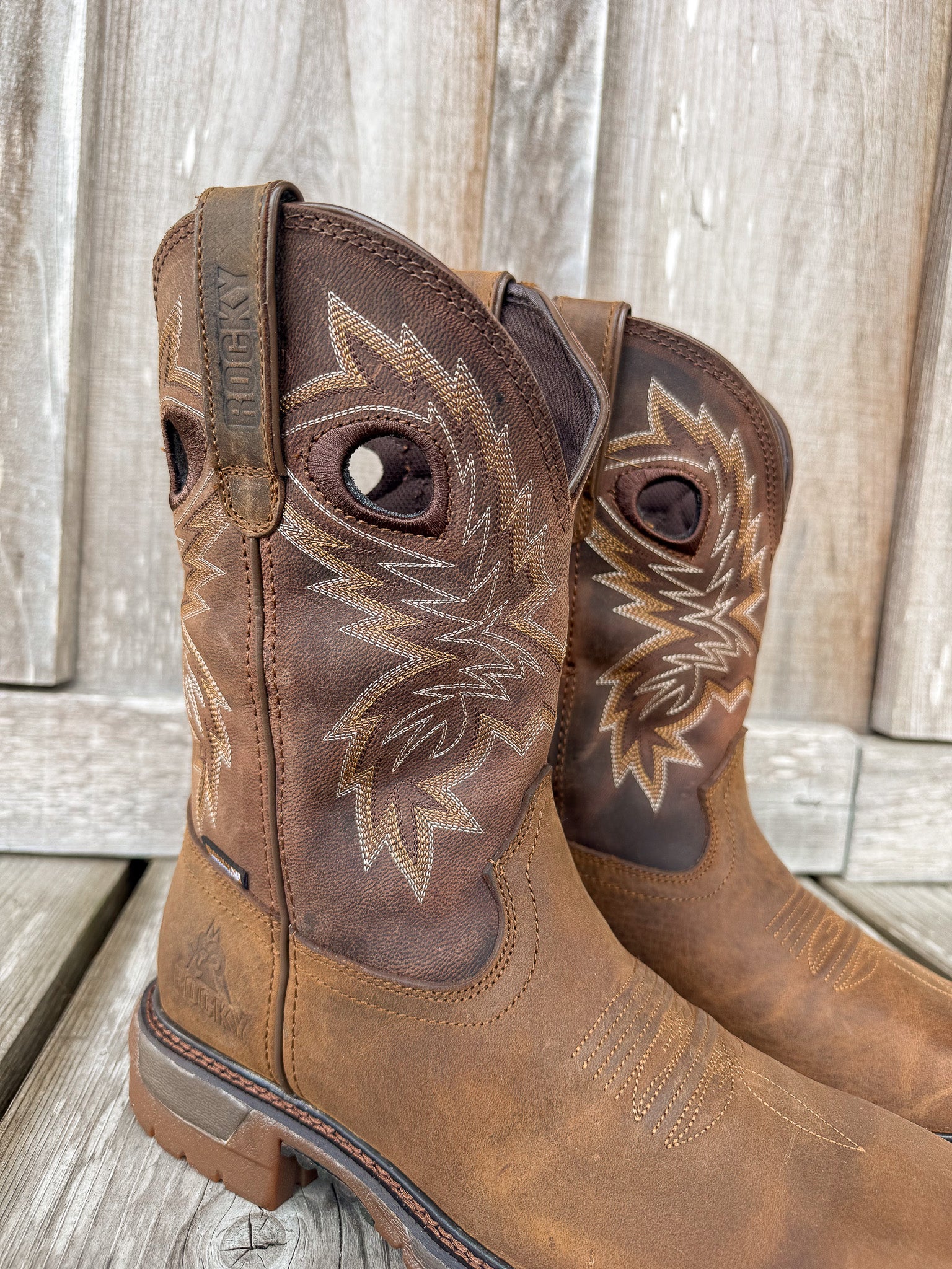 Men's Rocky Original Ride FLX Waterproof Western Boots - Image 3