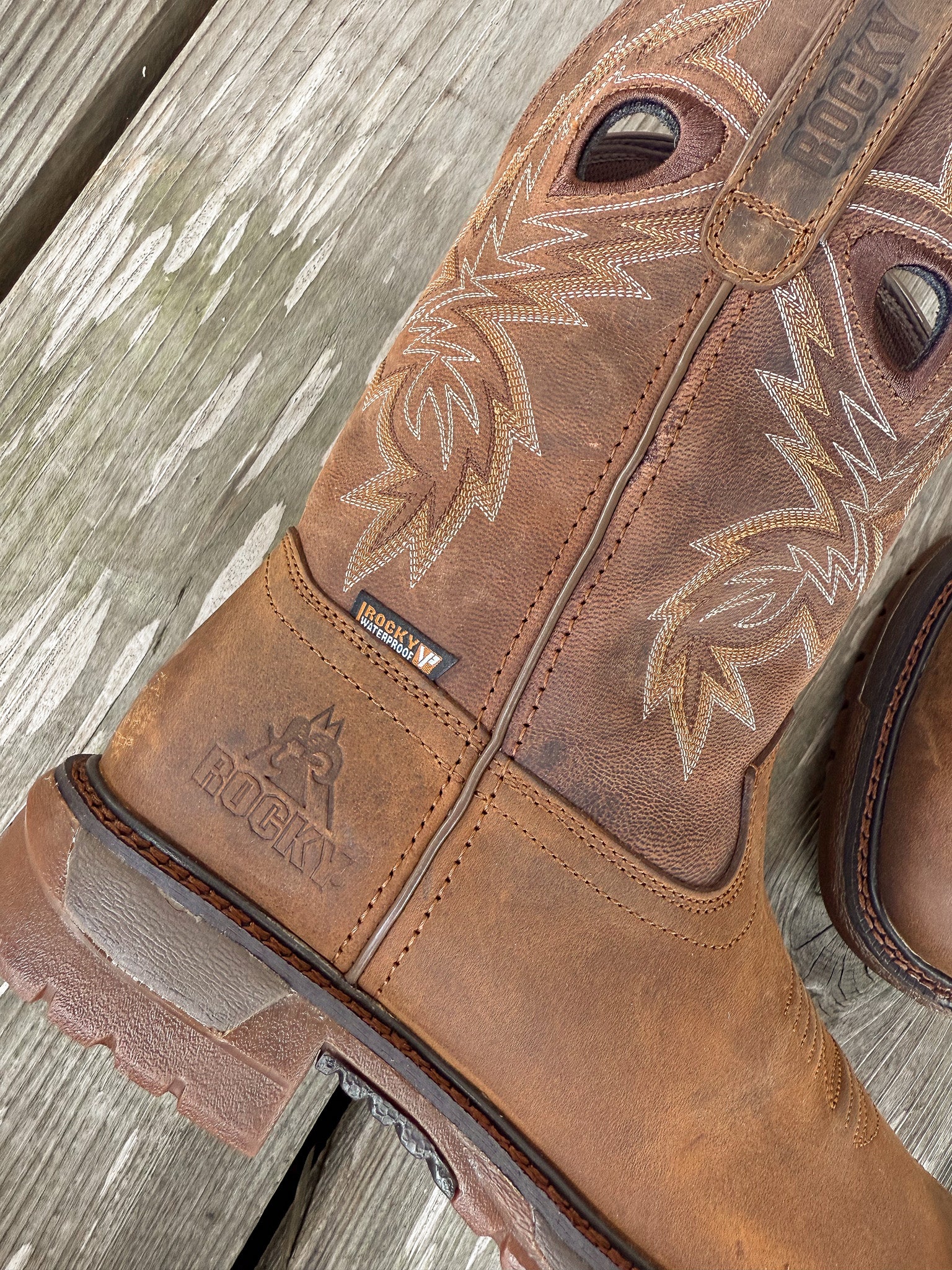 Men's Rocky Original Ride FLX Waterproof Western Boots - Image 4