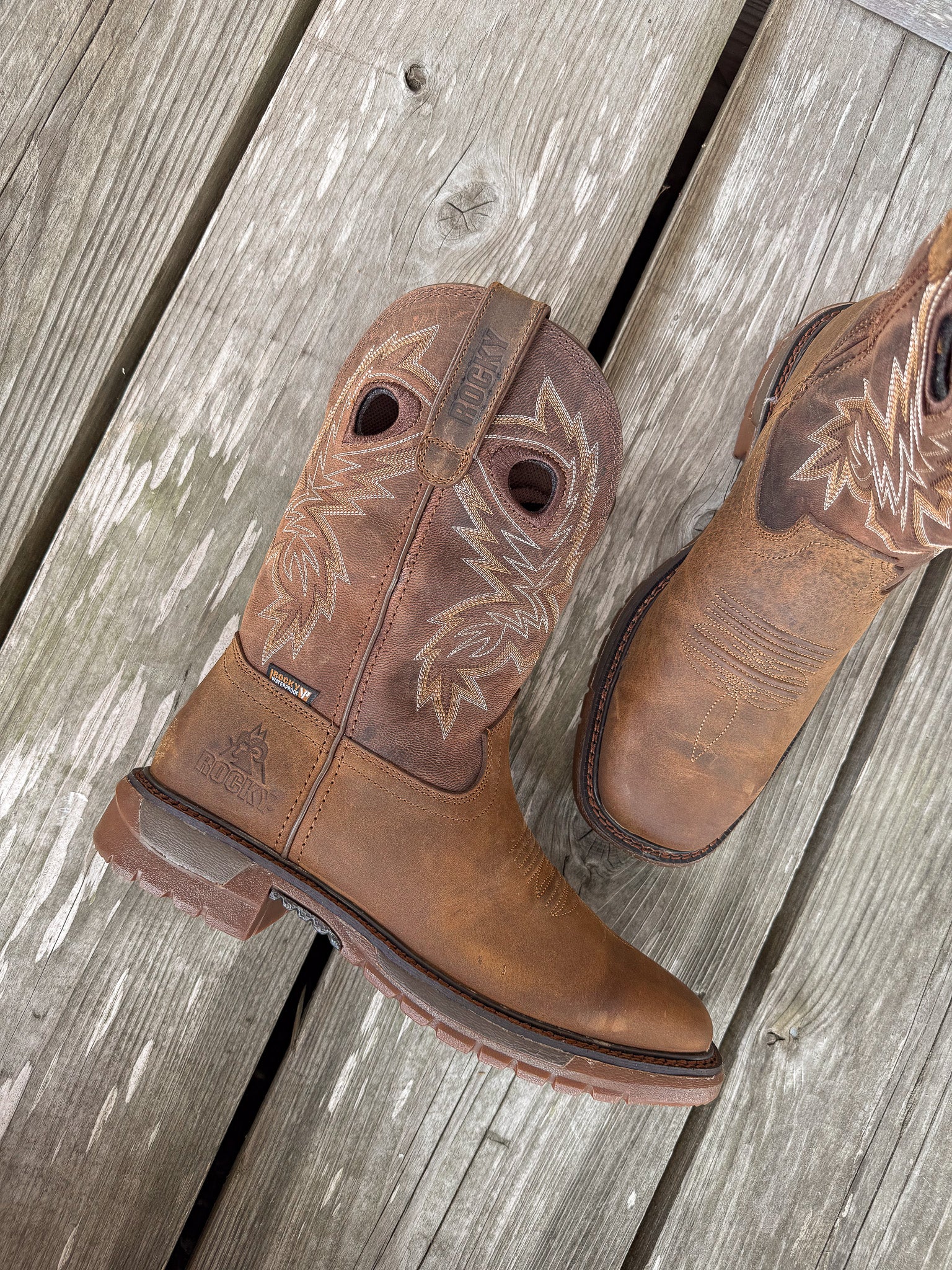 Men's Rocky Original Ride FLX Waterproof Western Boots - Image 5