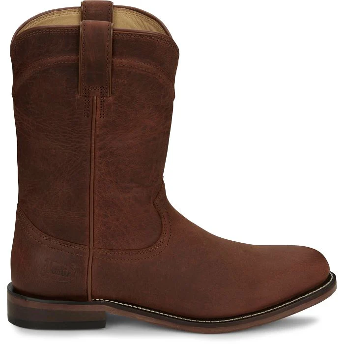 JUSTIN MEN'S BRASWELL 10" ROPER BOOTS - Image 3