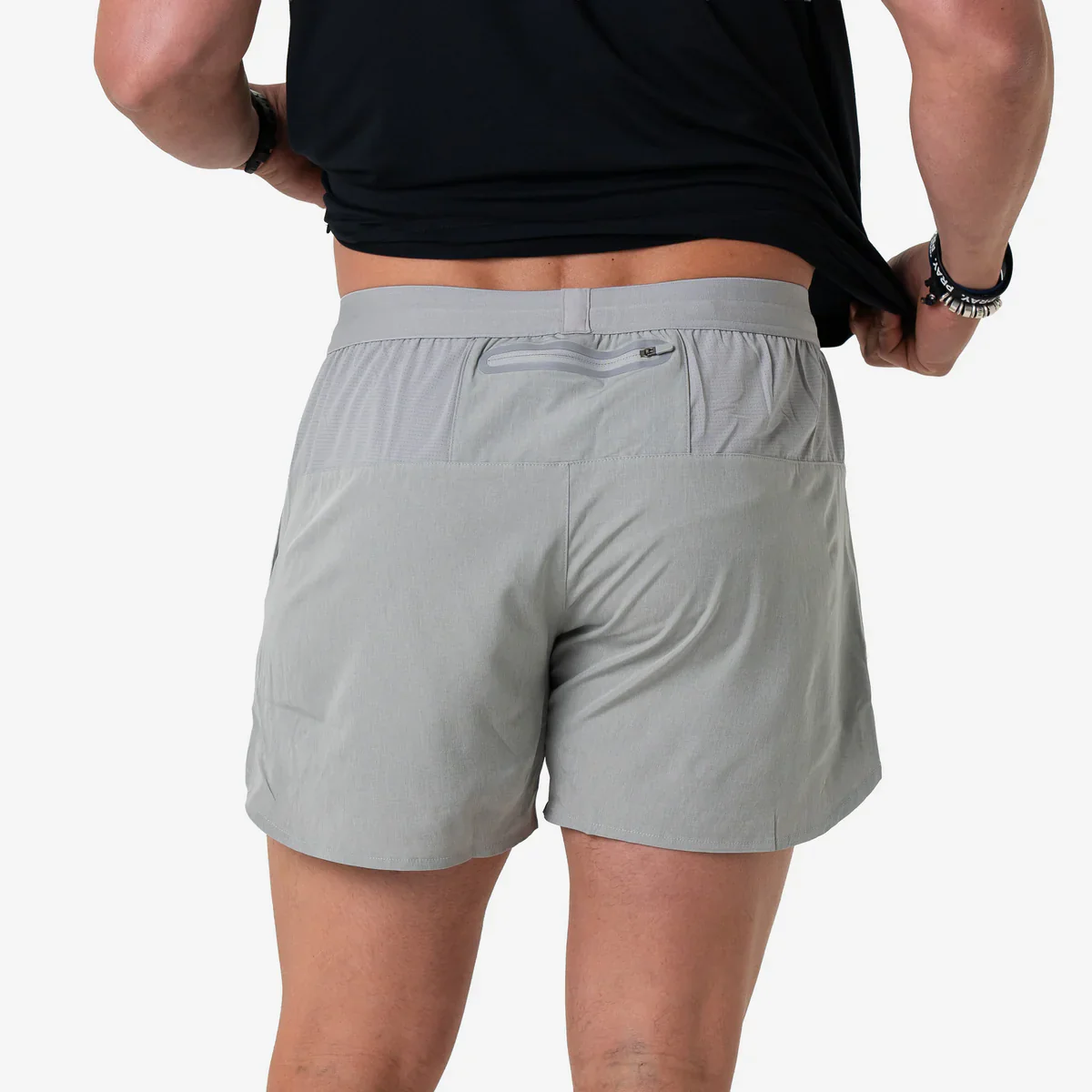 Burlebo Men's Training Short - Heather Light Grey - Image 6