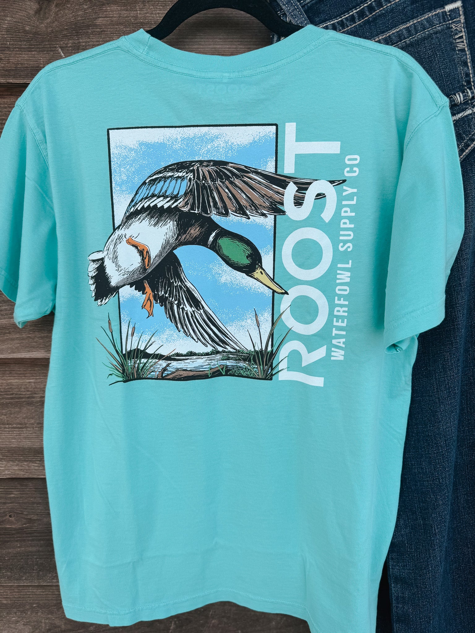 Roost Mallard Landing T-Shirt in Mint - Image 4
