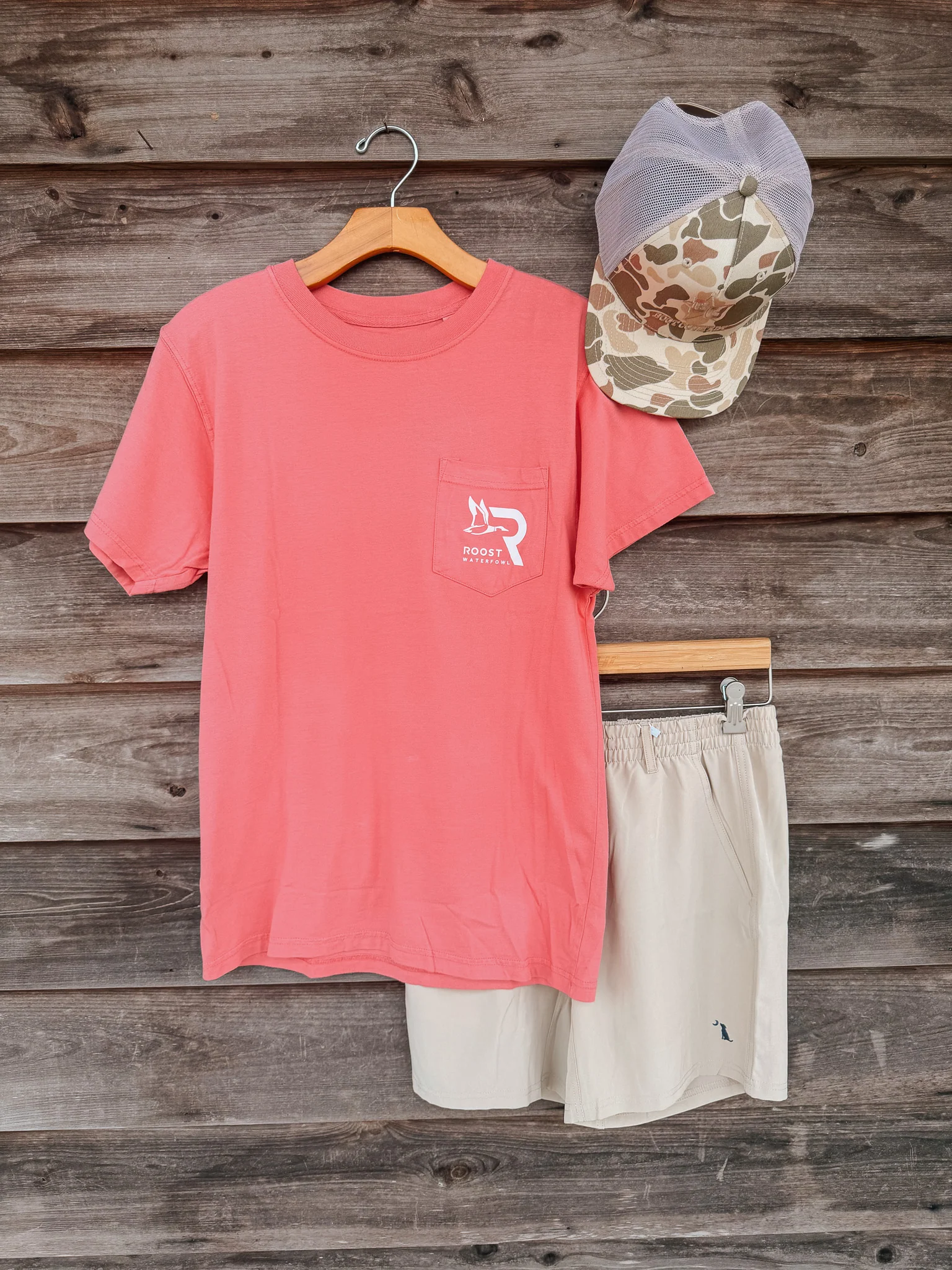 Roost Mallard Pitching T-Shirt in Watermelon - Image 4