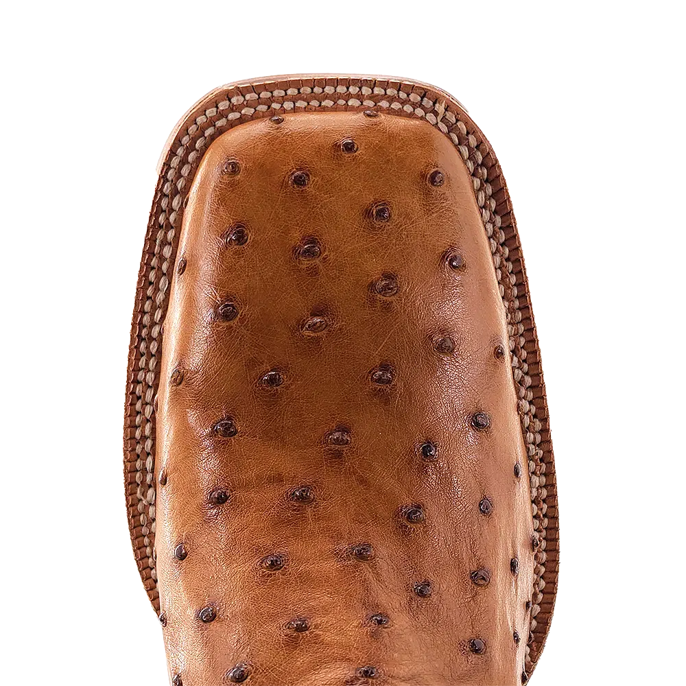 R. WATSON MEN'S ANTIQUE SADDLE FULL QUILL OSTRICH WESTERN BOOTS - Image 10