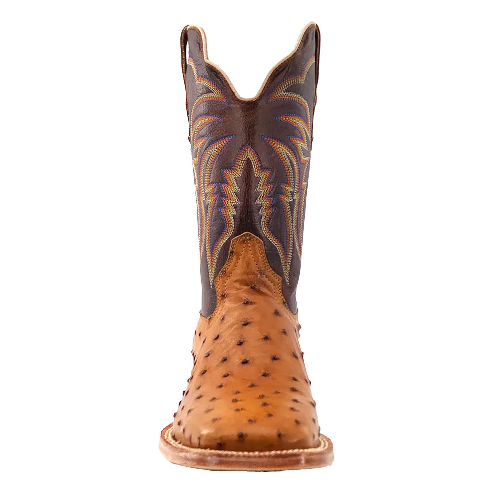 R. WATSON MEN'S ANTIQUE SADDLE FULL QUILL OSTRICH WESTERN BOOTS - Image 6