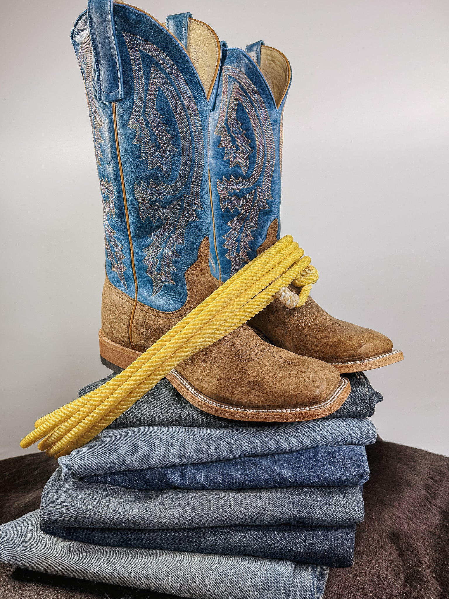 Men's Anderson Bean Sky Blue Avatar Bison Boots - Image 13
