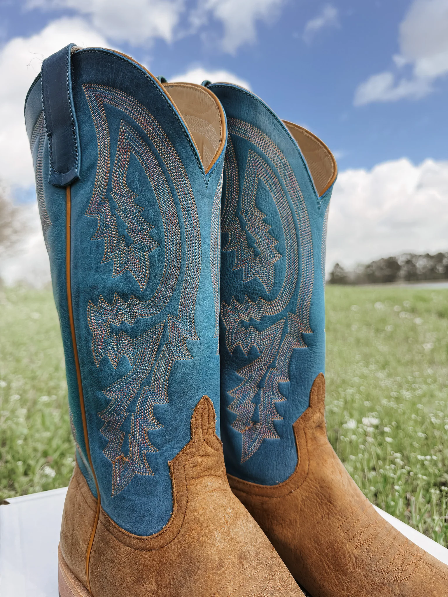 Men's Anderson Bean Sky Blue Avatar Bison Boots - Image 6