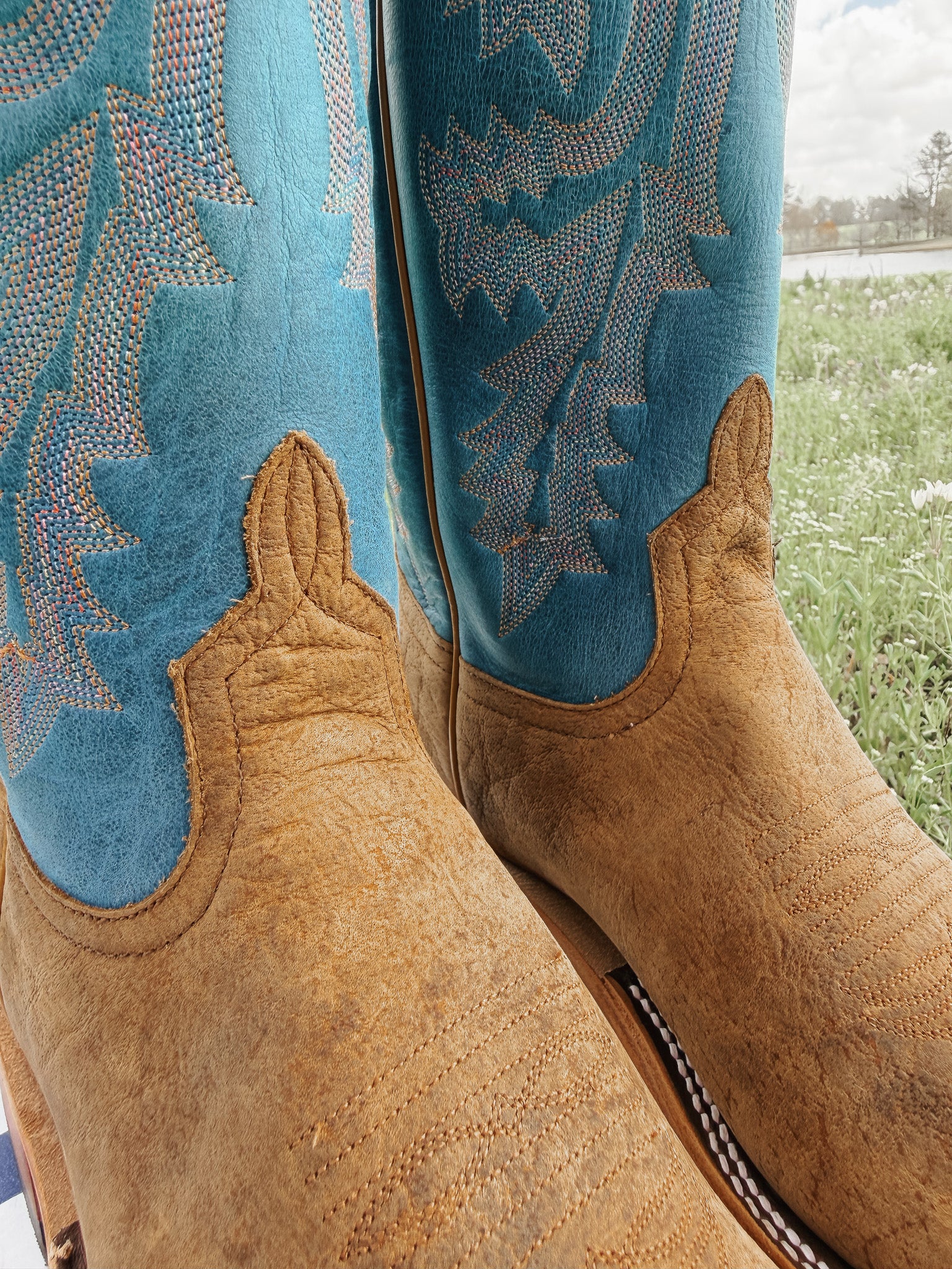 Men's Anderson Bean Sky Blue Avatar Bison Boots - Image 7