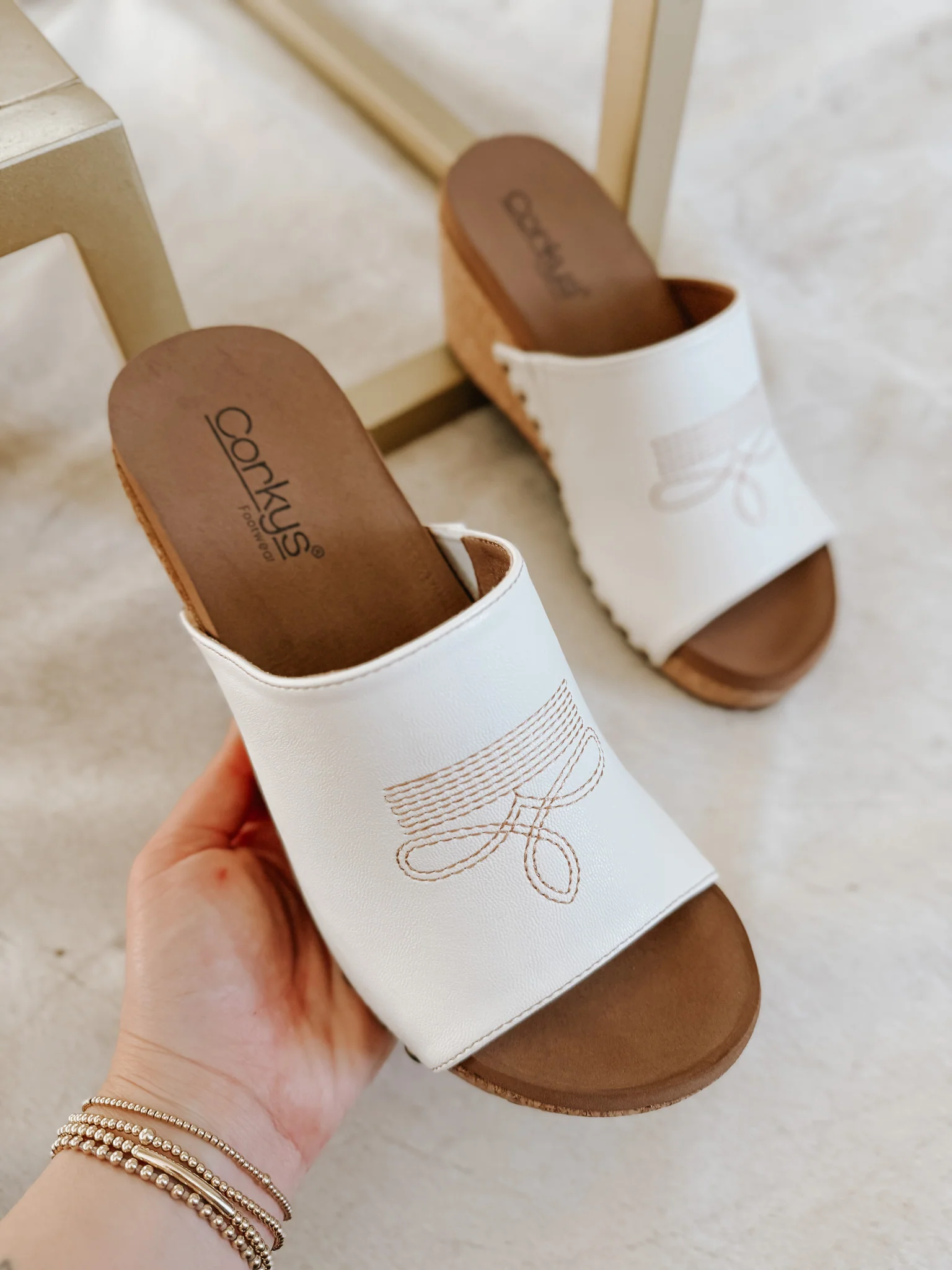 Saddle Up Wedge In Ivory - Image 8