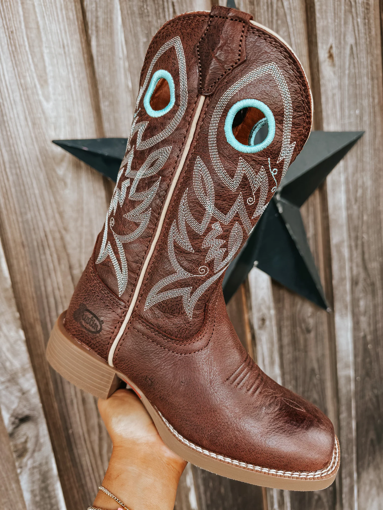 Justin Women's Liberty Boot - Spicy Brown Water Buffalo - Image 5