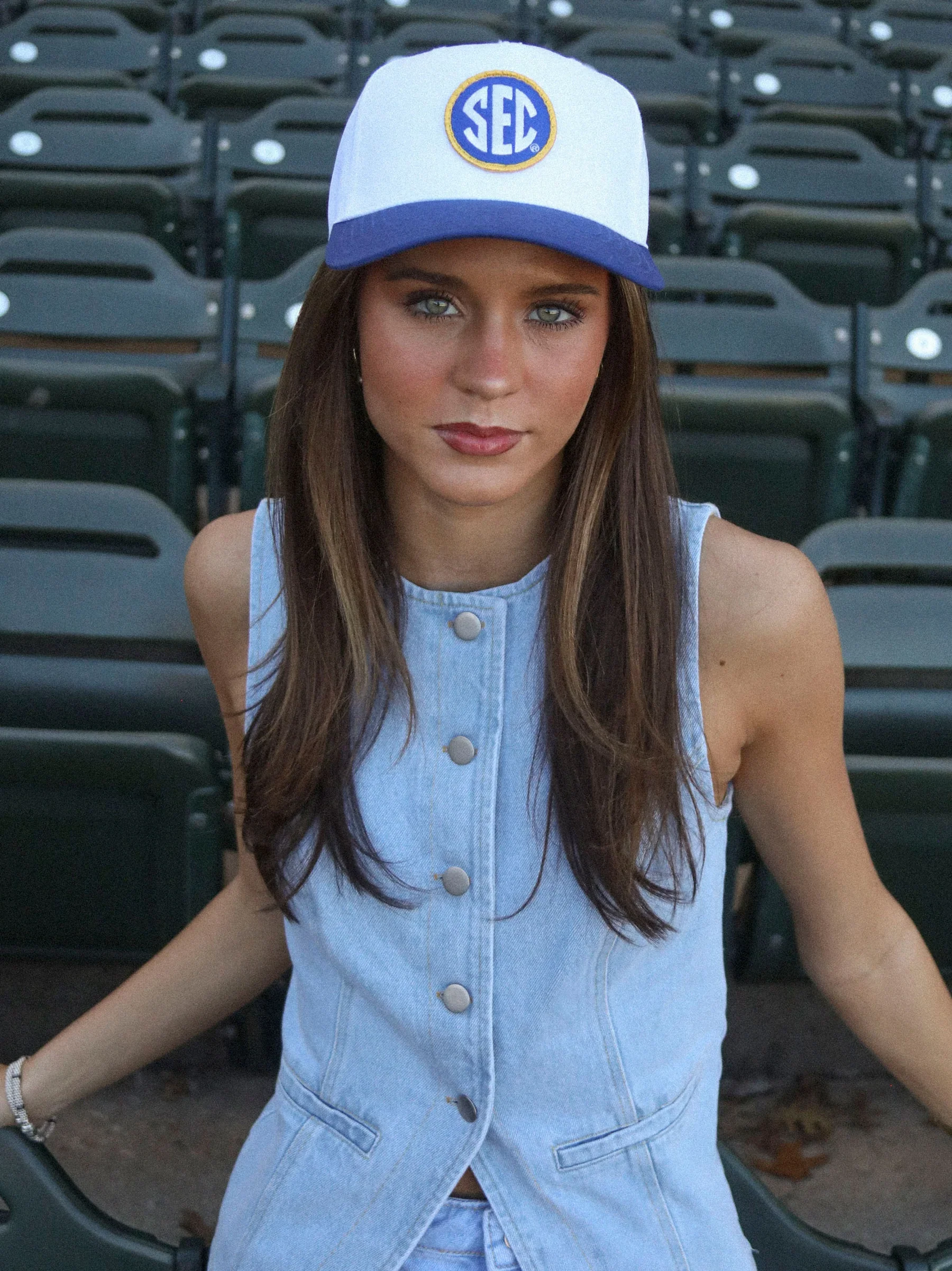 Sec 2 Tone Blue/Cream Hat - Image 4