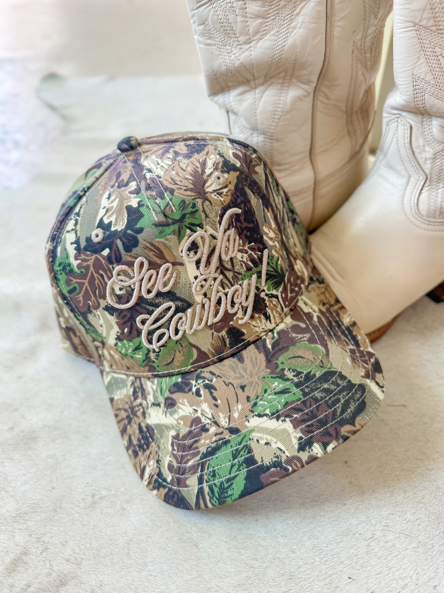 See Ya Cowboy! Camo Trucker Hat - Image 5