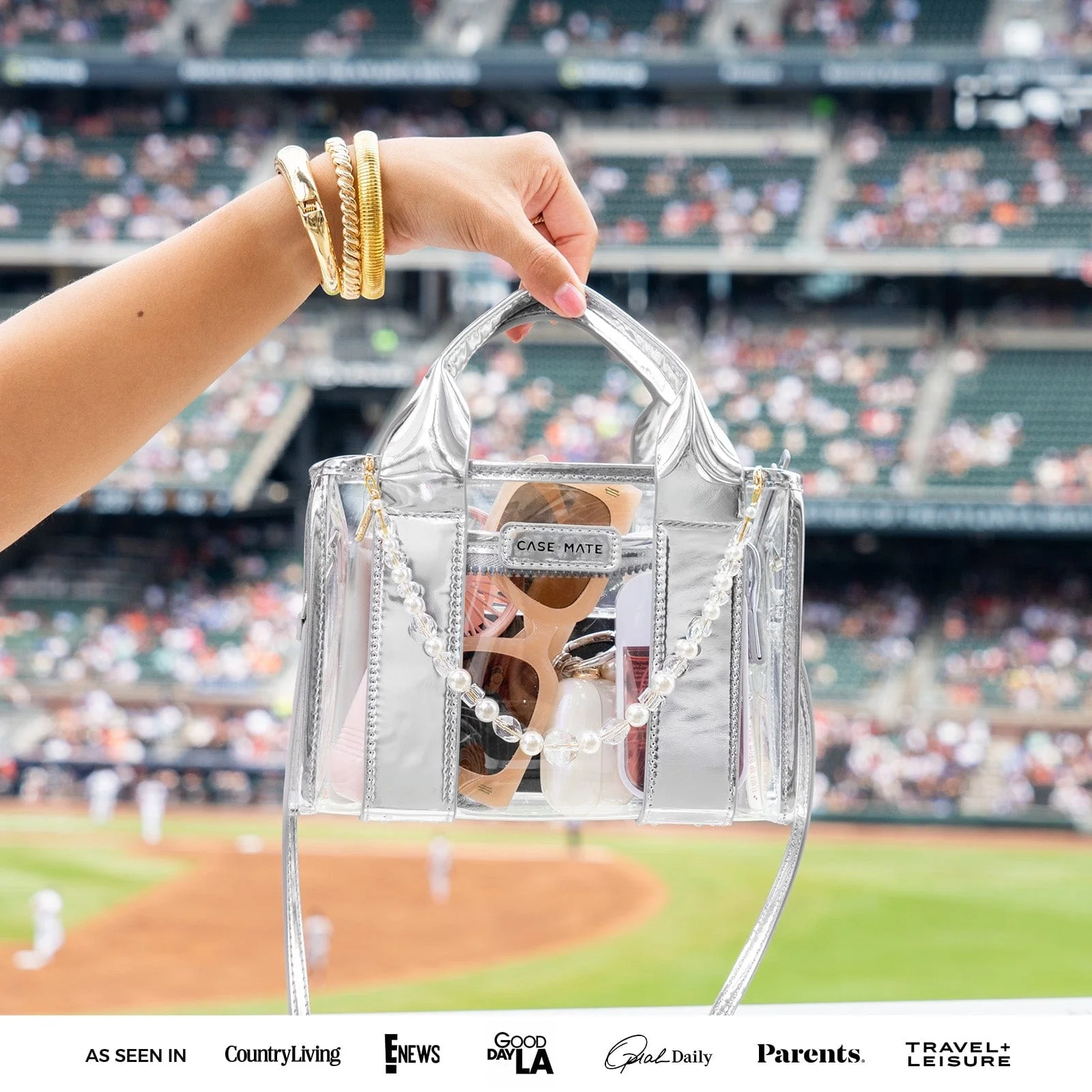 Case-Mate Clear Stadium Bag - Silver Chrome - Image 6