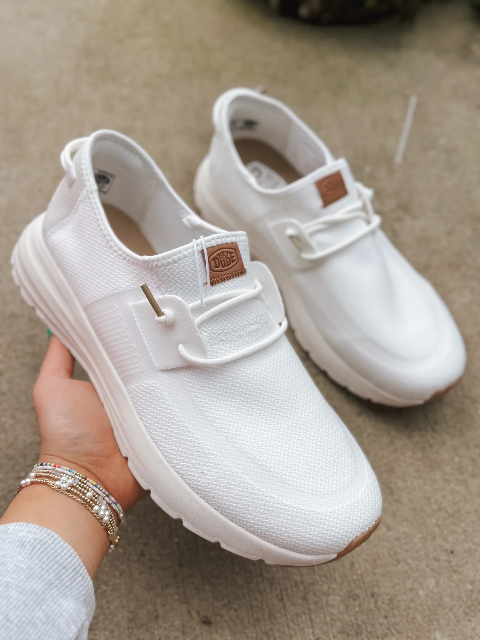 **tagged wrong**Men's Hey Dude Sirocco Neutrals White/White - Image 2