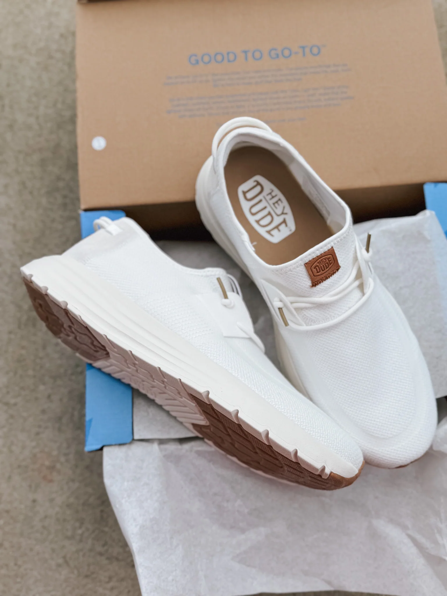 **tagged wrong**Men's Hey Dude Sirocco Neutrals White/White - Image 3