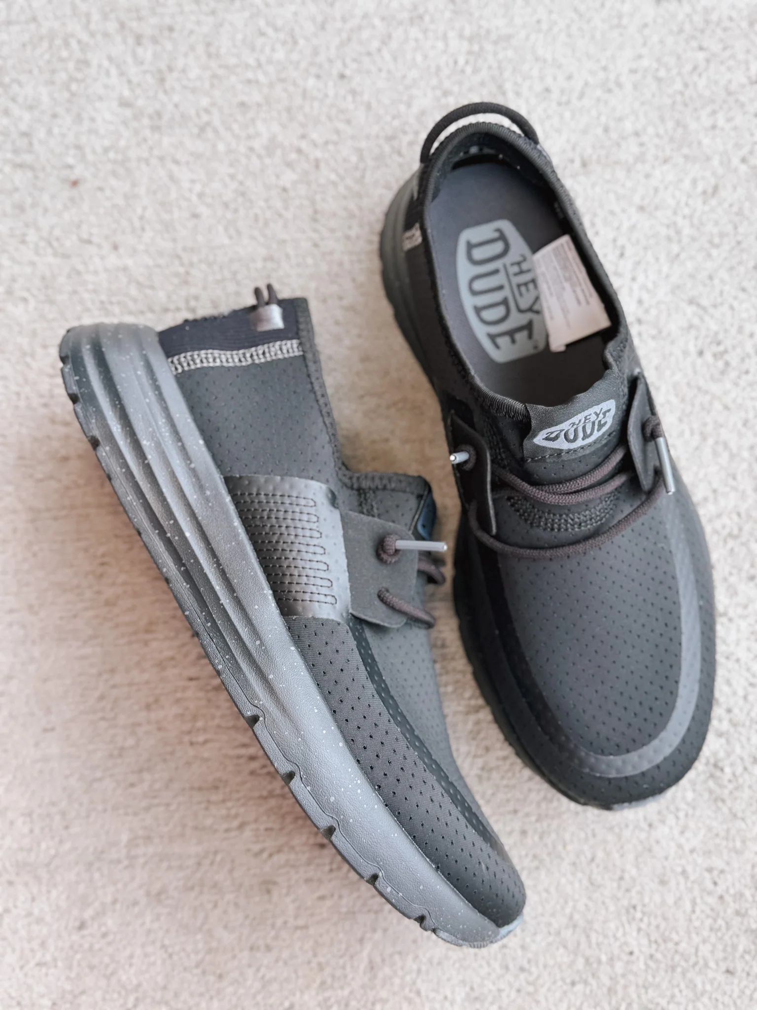 Men's Hey Dude Sirocco Perf Mesh Black/Black - Image 2