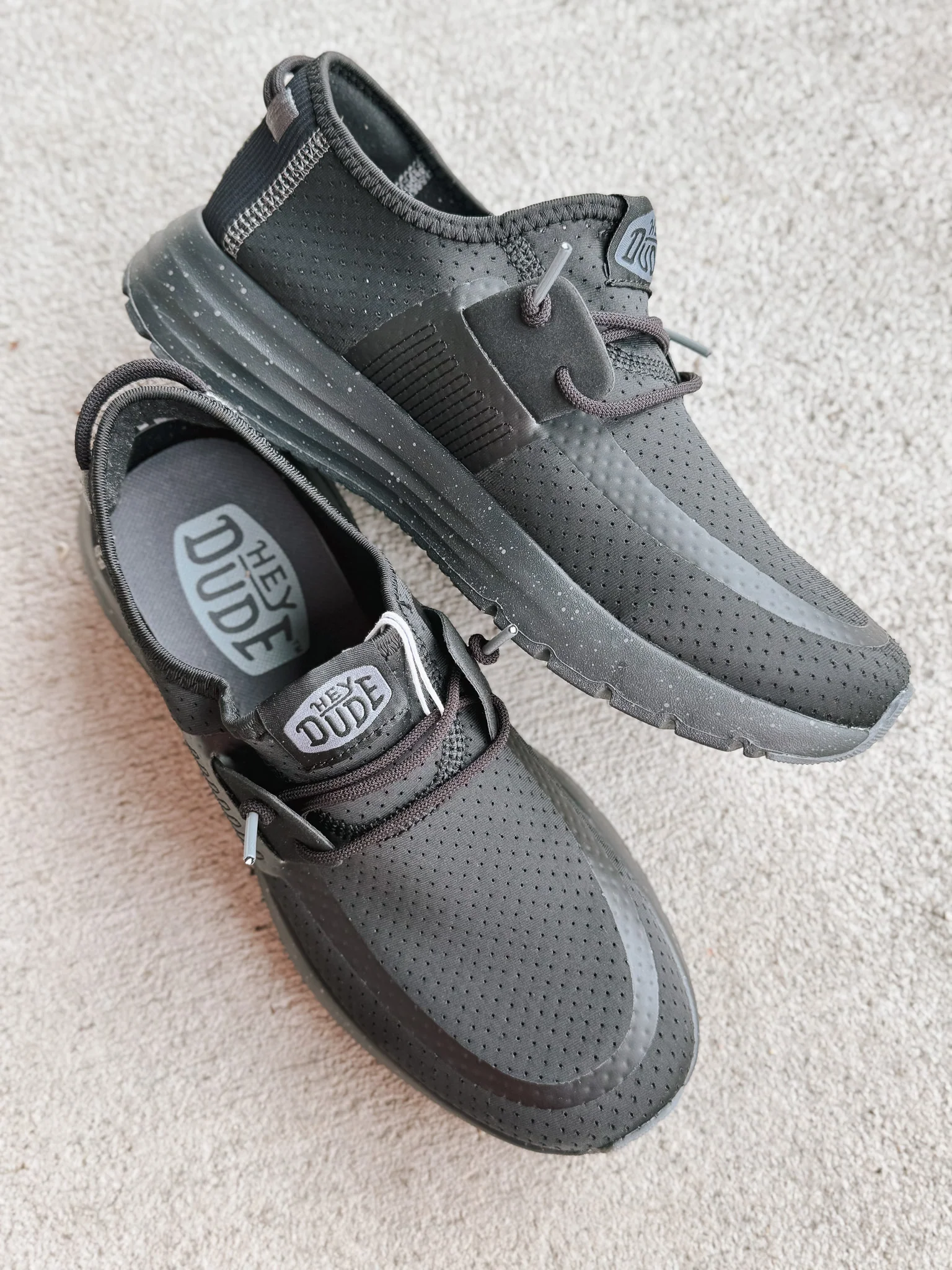Men's Hey Dude Sirocco Perf Mesh Black/Black - Image 3