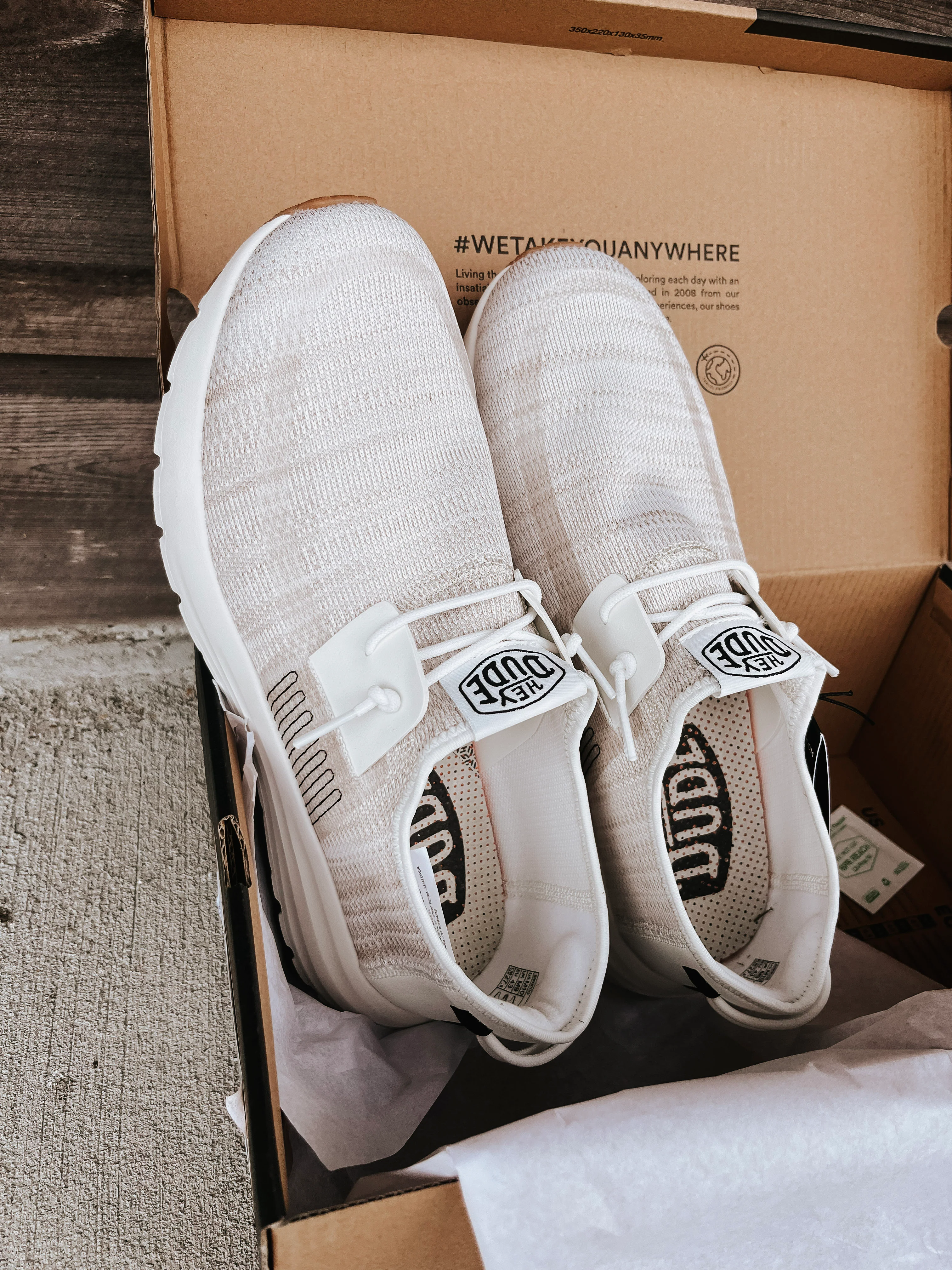 Men's Hey Dude Sirocco White Sneakers - Image 3