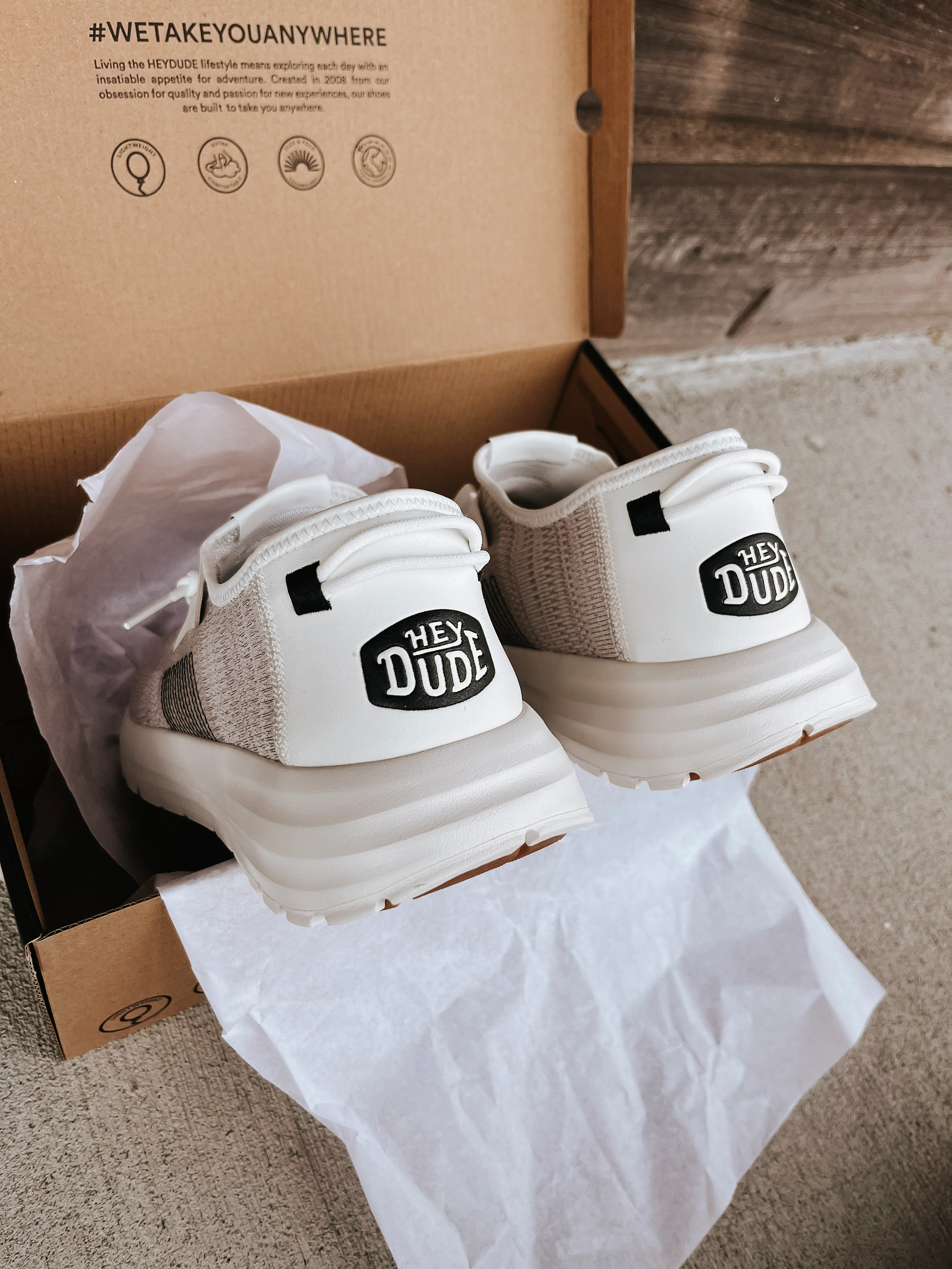 Men's Hey Dude Sirocco White Sneakers - Image 7