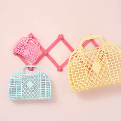 Retro Small Basket in Mint - Image 6