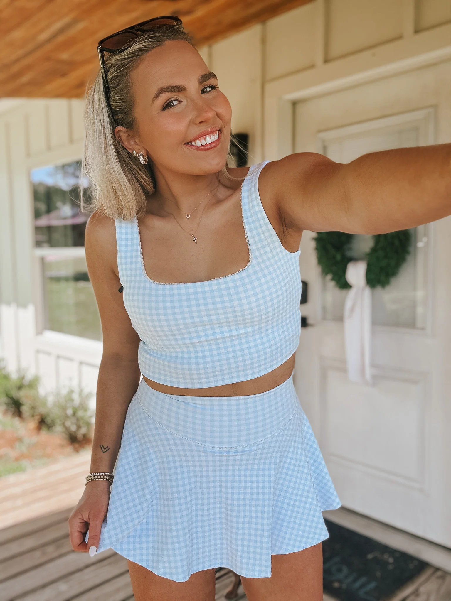 Feeling Sweet Plaid Top - Image 2