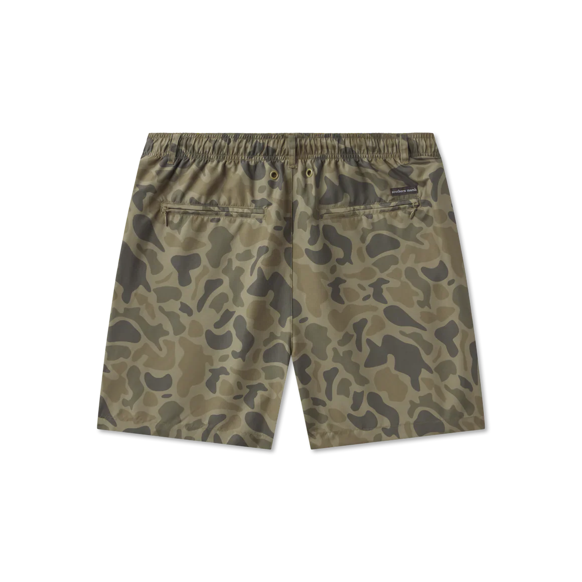 Men's Southern Marsh La Costa Lined Swim Trunk in Stone Brown Camo - Image 6