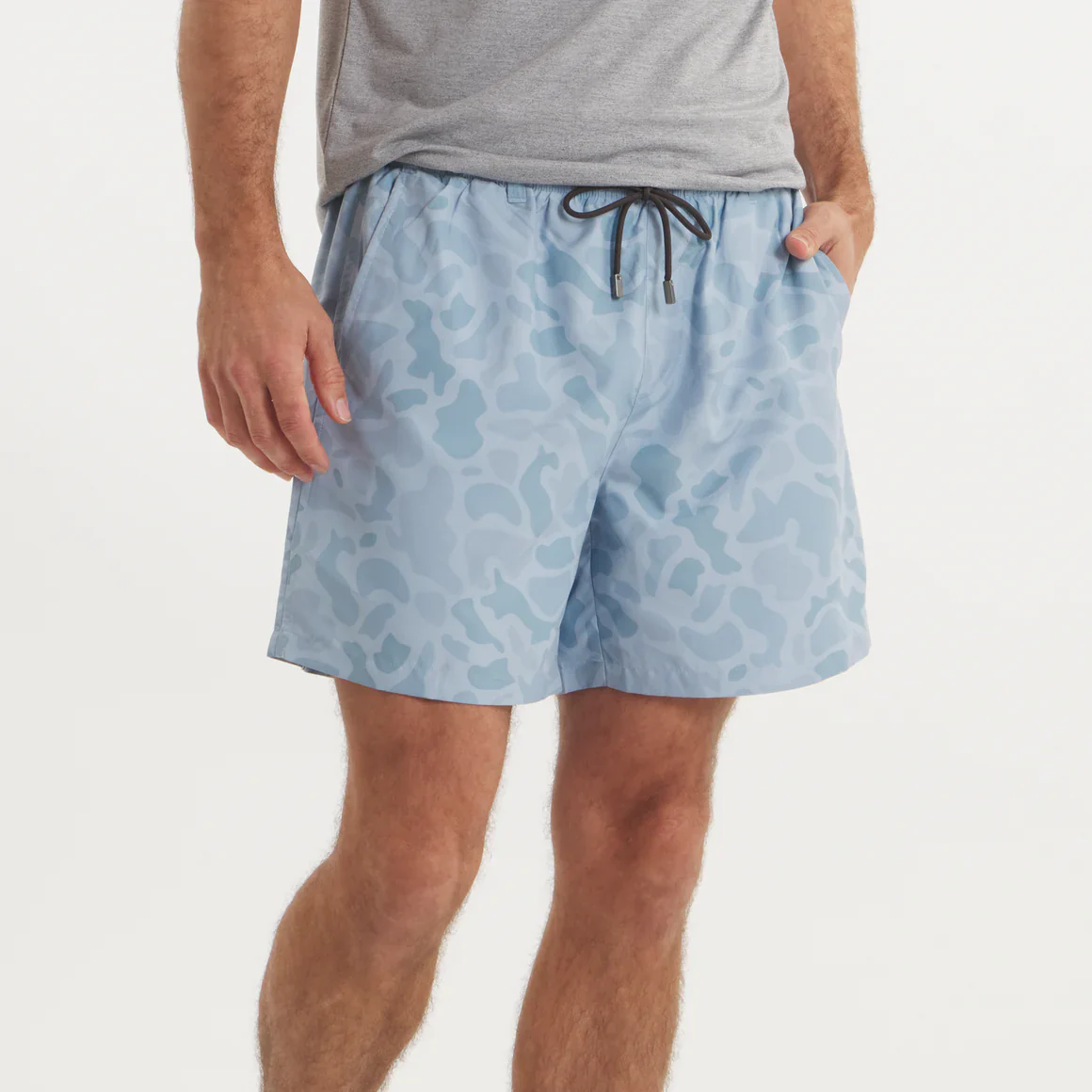 Men's Southern Marsh La Costa Lined Swim Trunk in Washed Slate Camo - Image 5