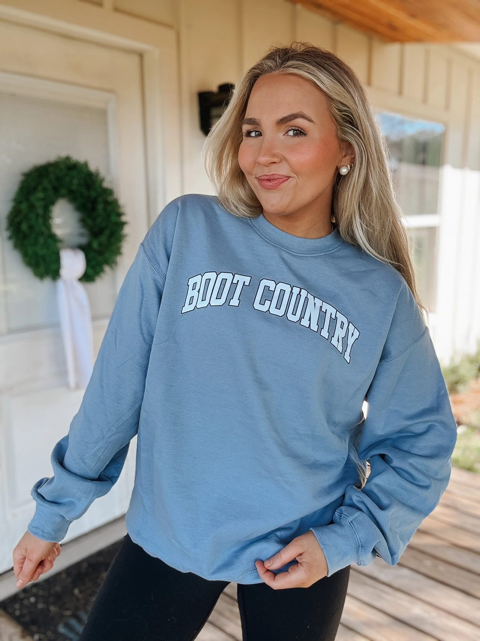 Boot Country Stone Blue Sweatshirt - Image 2