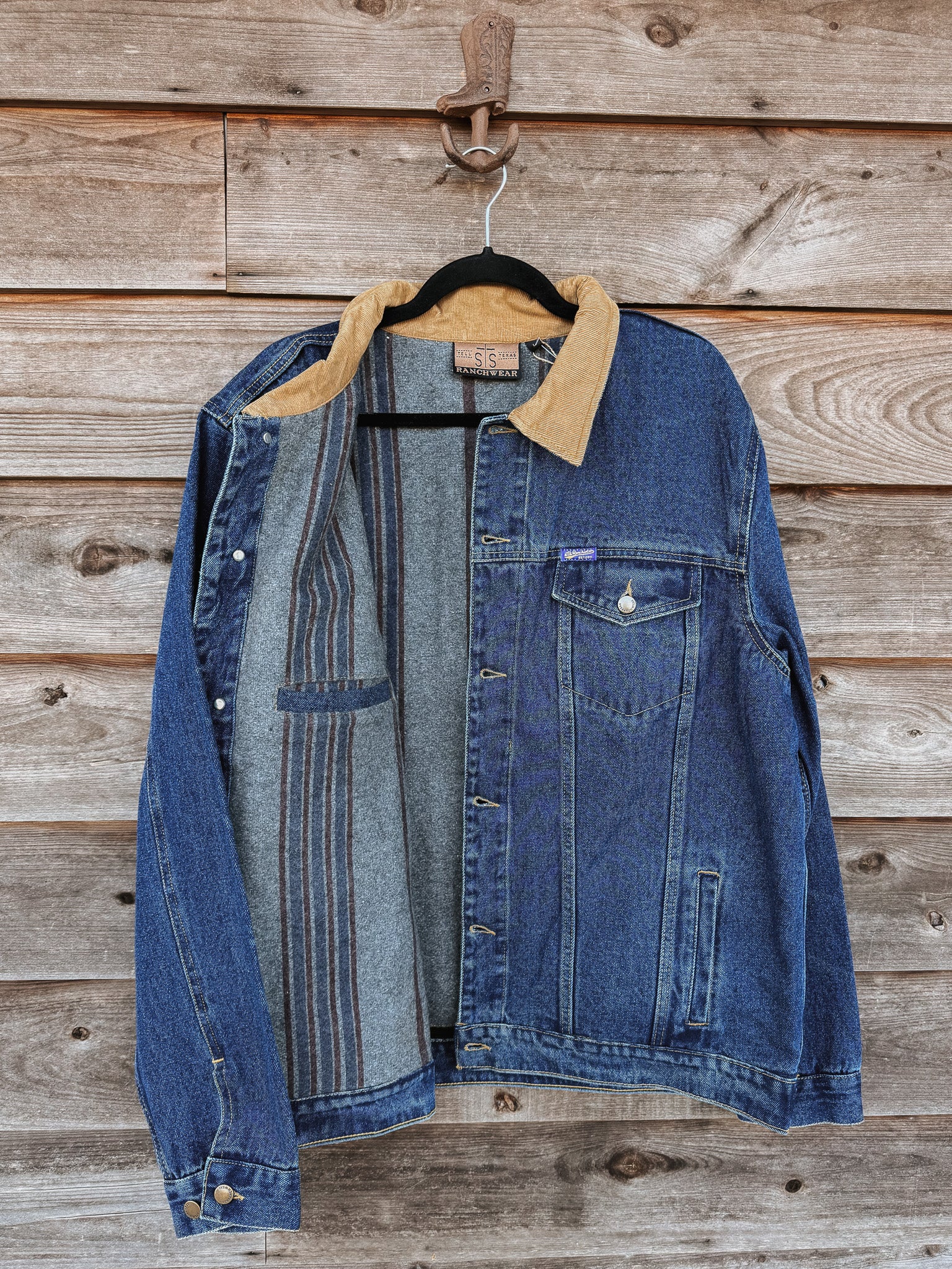 STS Ranchwear Price Wool Lined Denim Jacket - Image 5