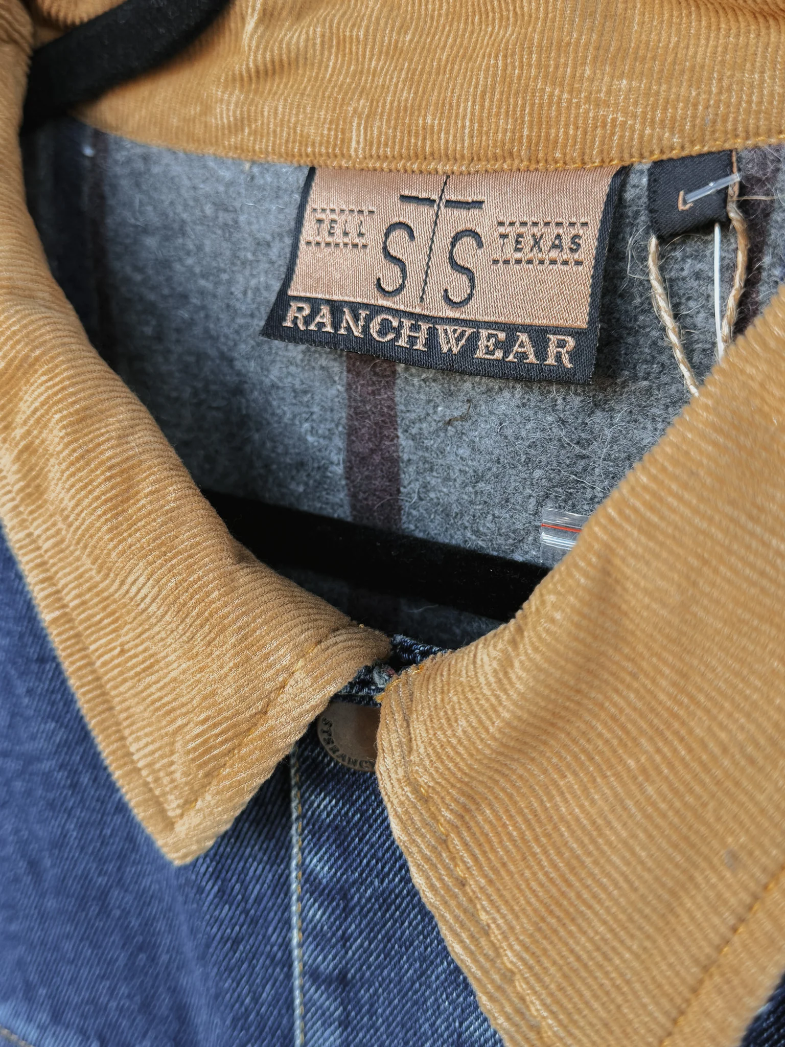 STS Ranchwear Price Wool Lined Denim Jacket - Image 9