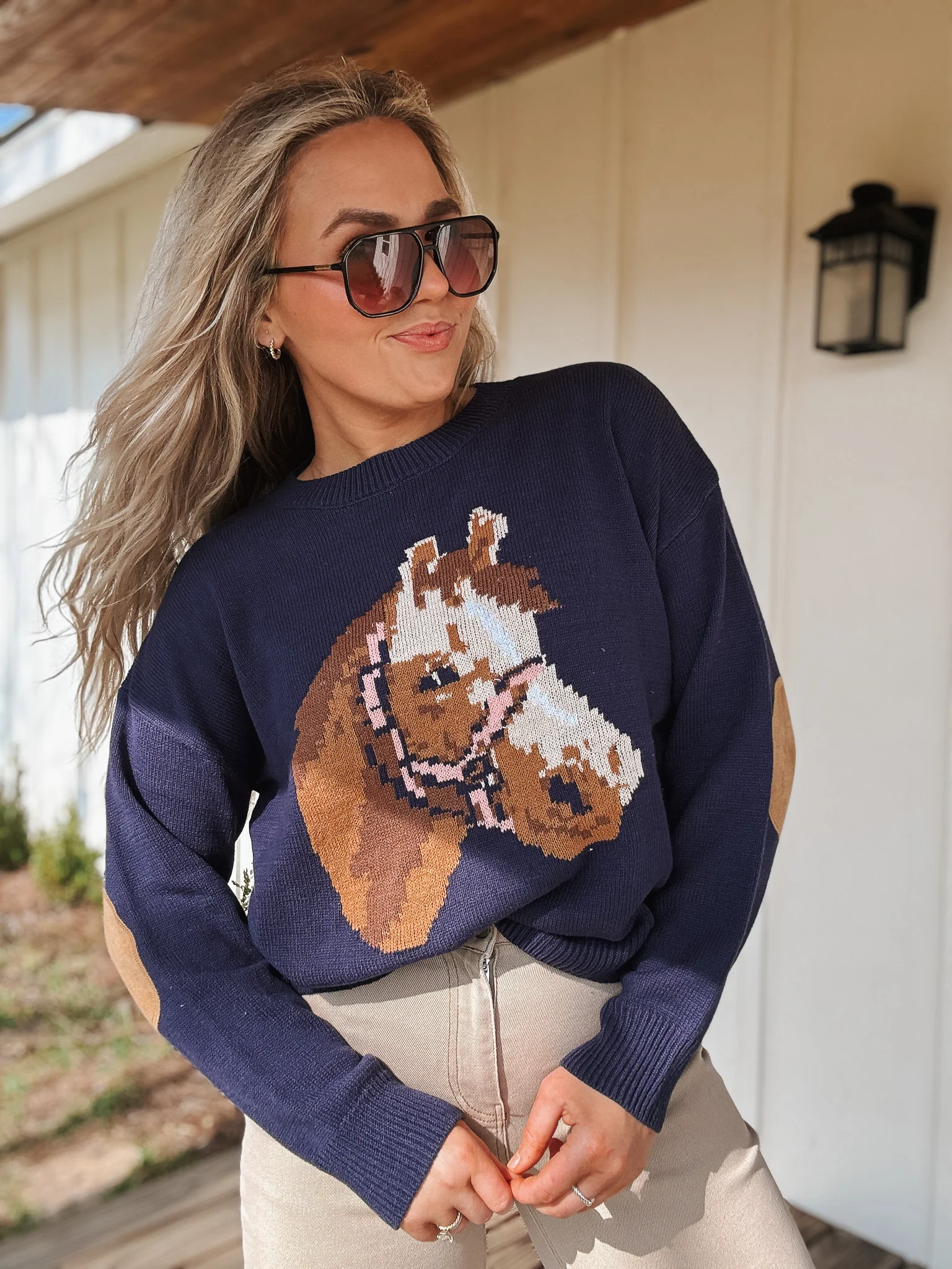Heritage Horse Knit Sweater - Image 2