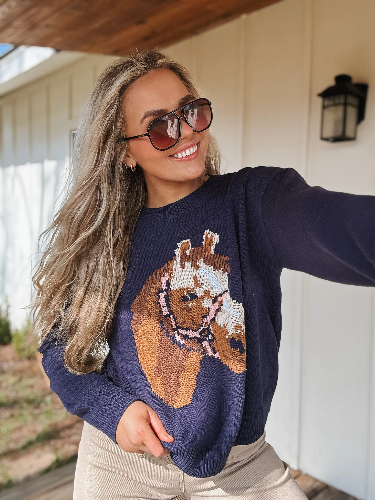 Heritage Horse Knit Sweater - Image 3