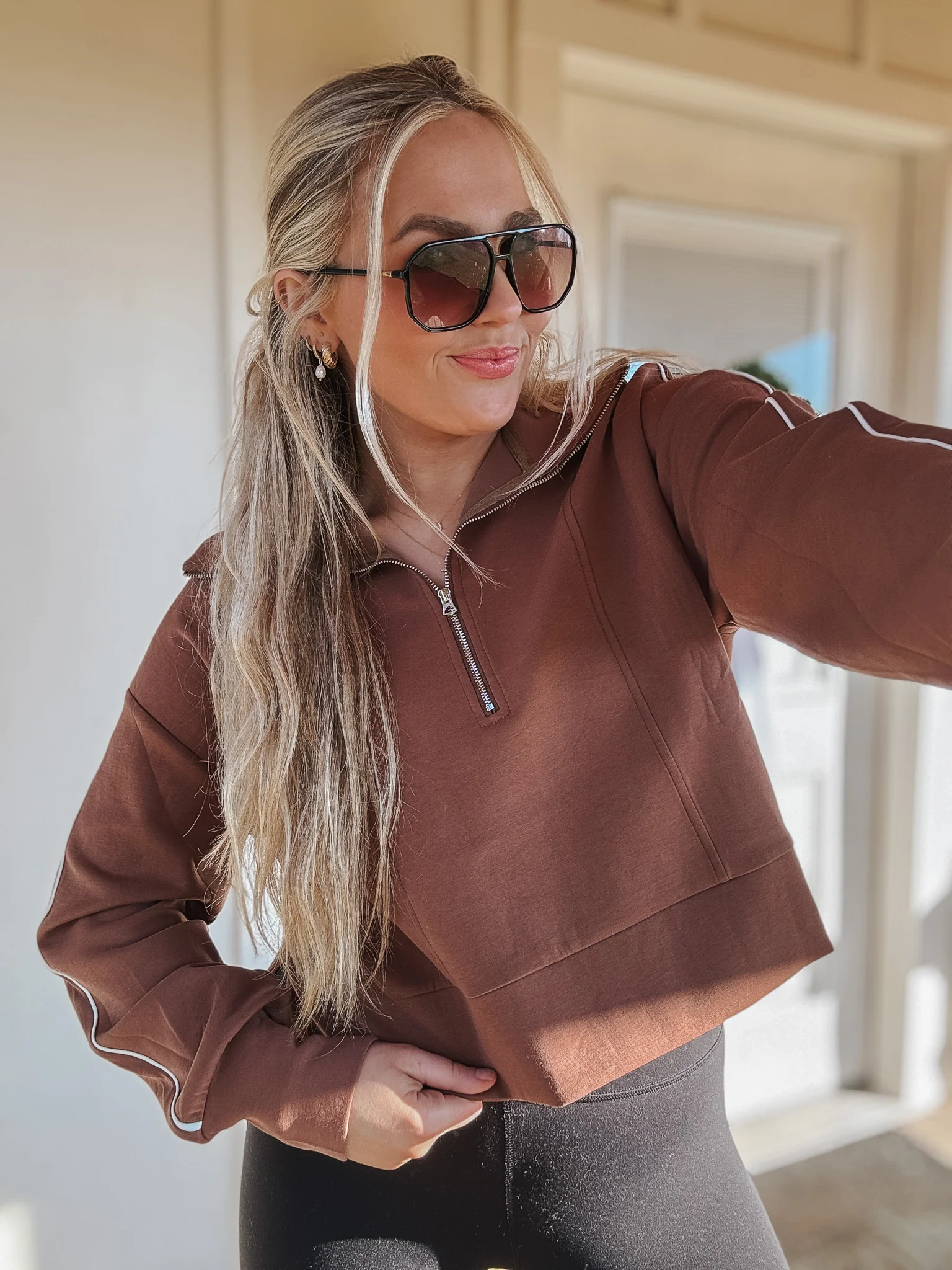 Simple Livin' Mocha Quarter Zip - Image 2
