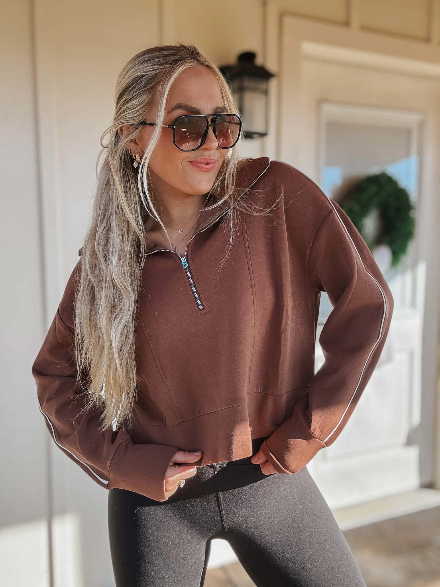 Simple Livin' Mocha Quarter Zip - Image 6