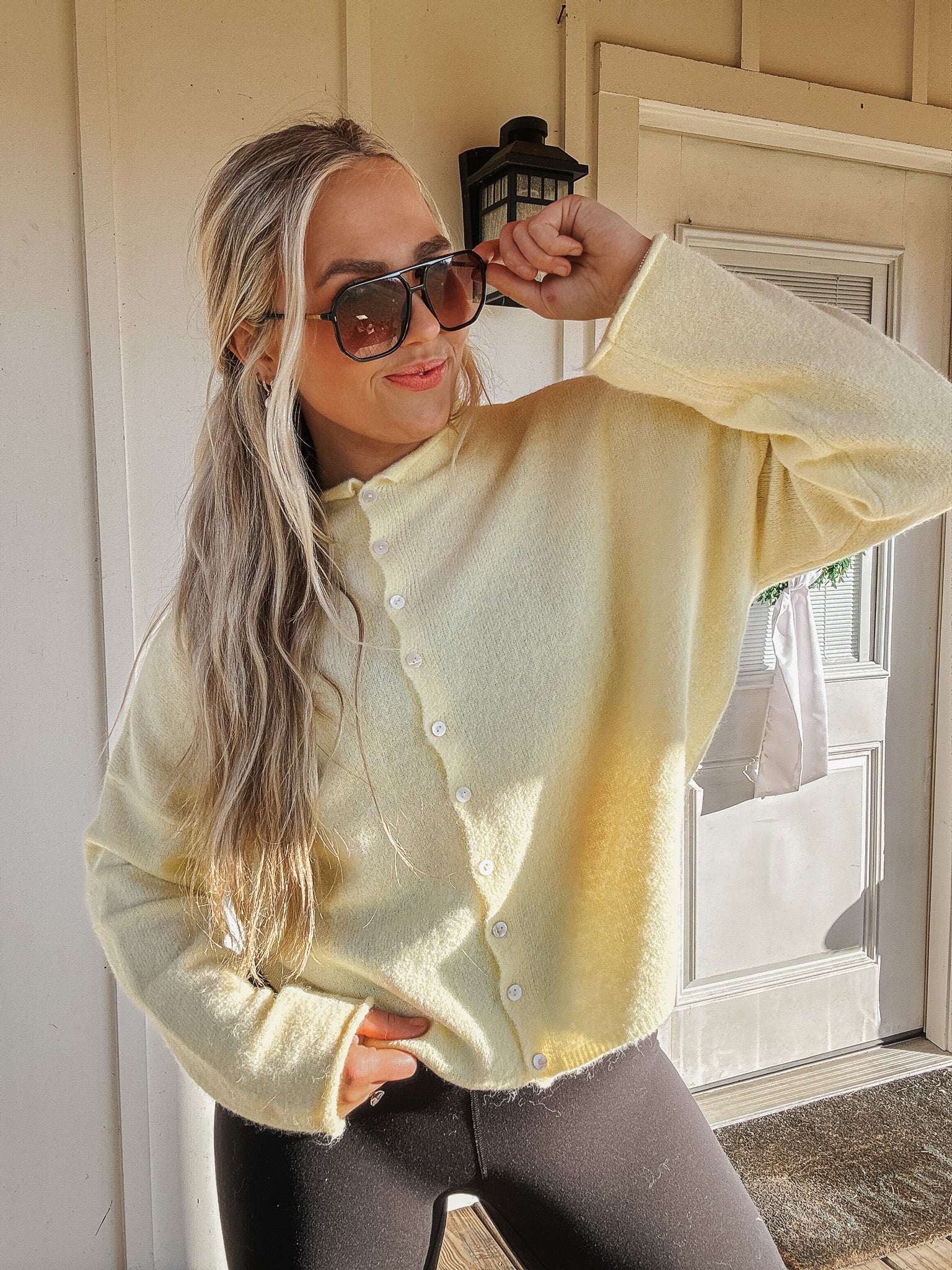 Piper Cardigan Sweater in Butter - Image 6