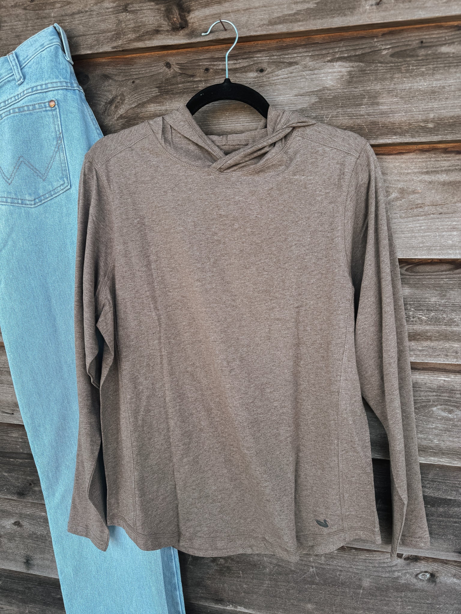 Southern Marsh Duck Originals Camo Classic Hoodie T-Shirt in Washed Dark Shale - Image 2