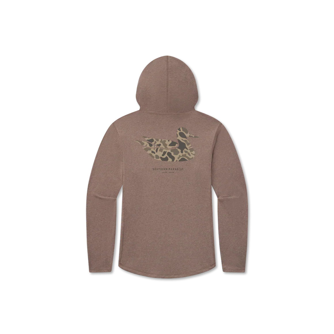 Southern Marsh Duck Originals Camo Classic Hoodie T-Shirt in Washed Dark Shale - Image 6