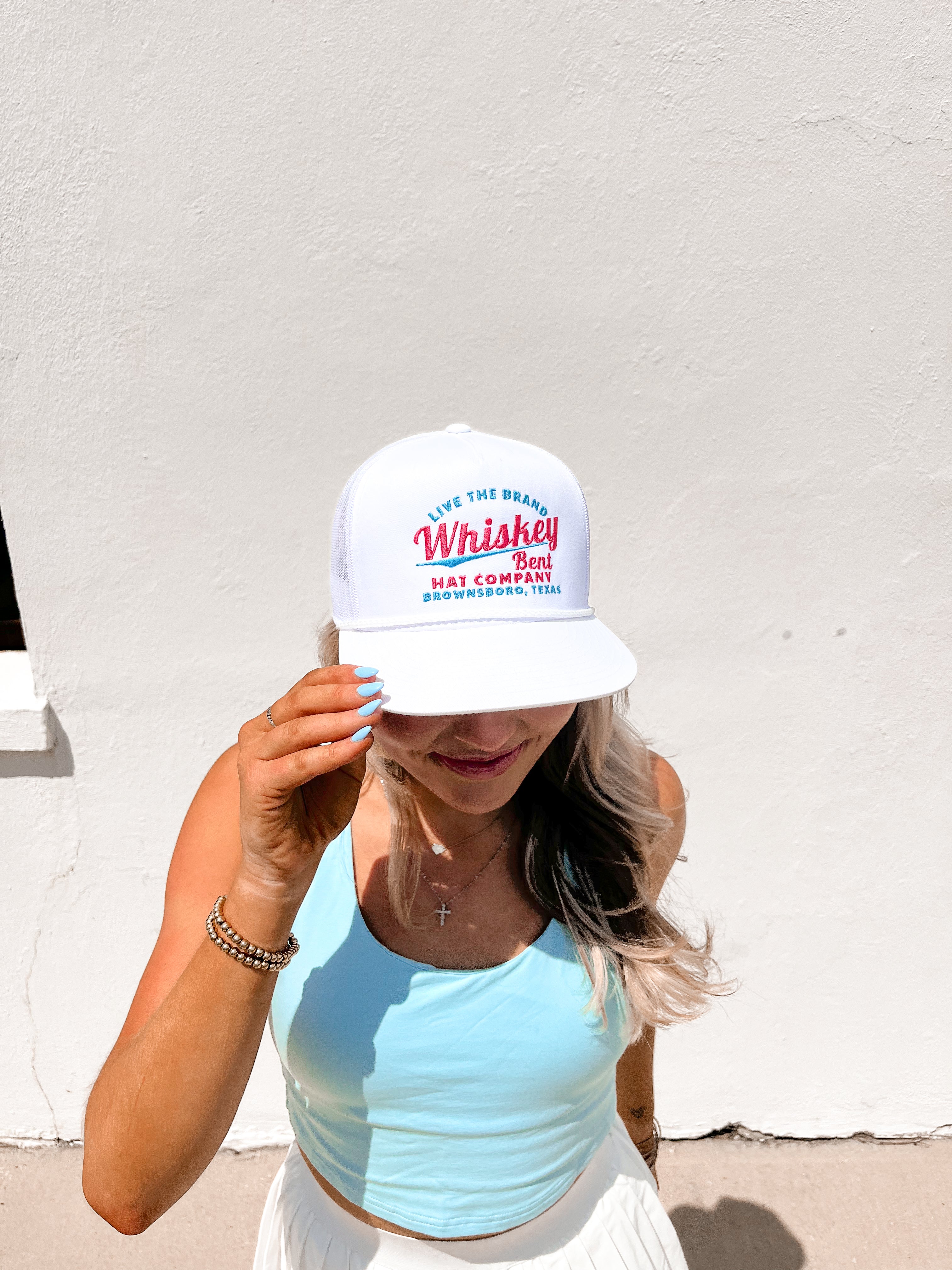 Whiskey Bent Hat Co. The Cali Cap in White - Image 2