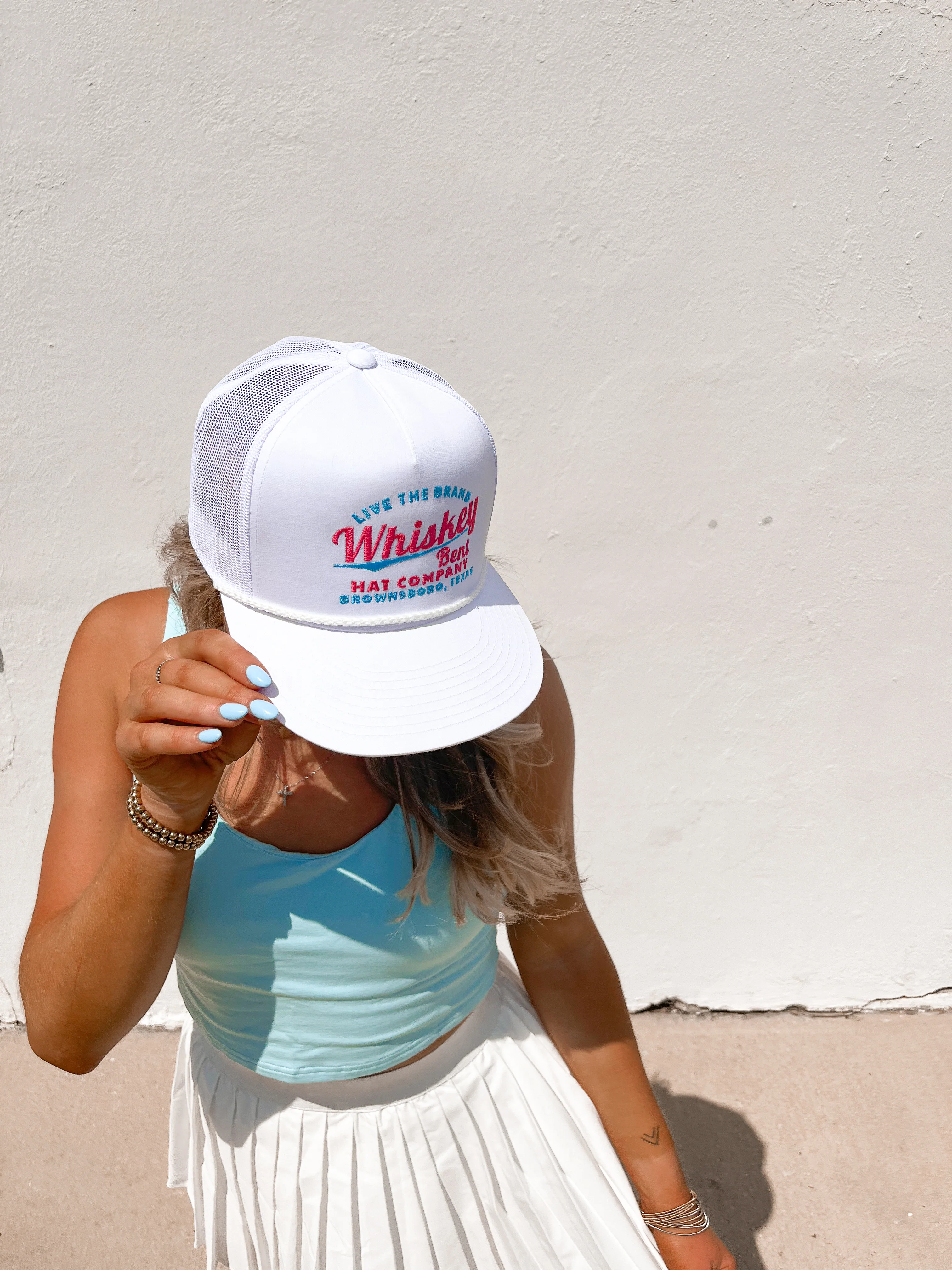 Whiskey Bent Hat Co. The Cali Cap in White - Image 3